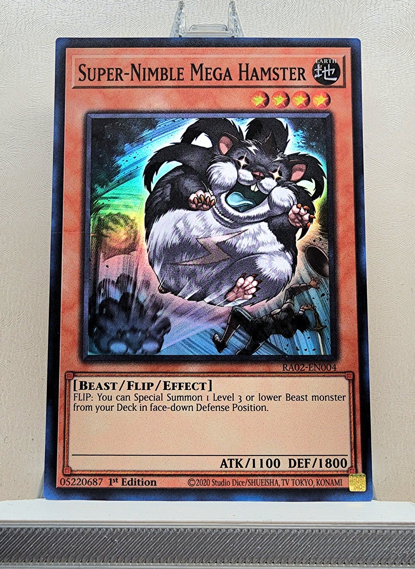 Yugioh! 1x Super-Nimble Mega Hamster (RA02 - Super Rare) 1st Edition
