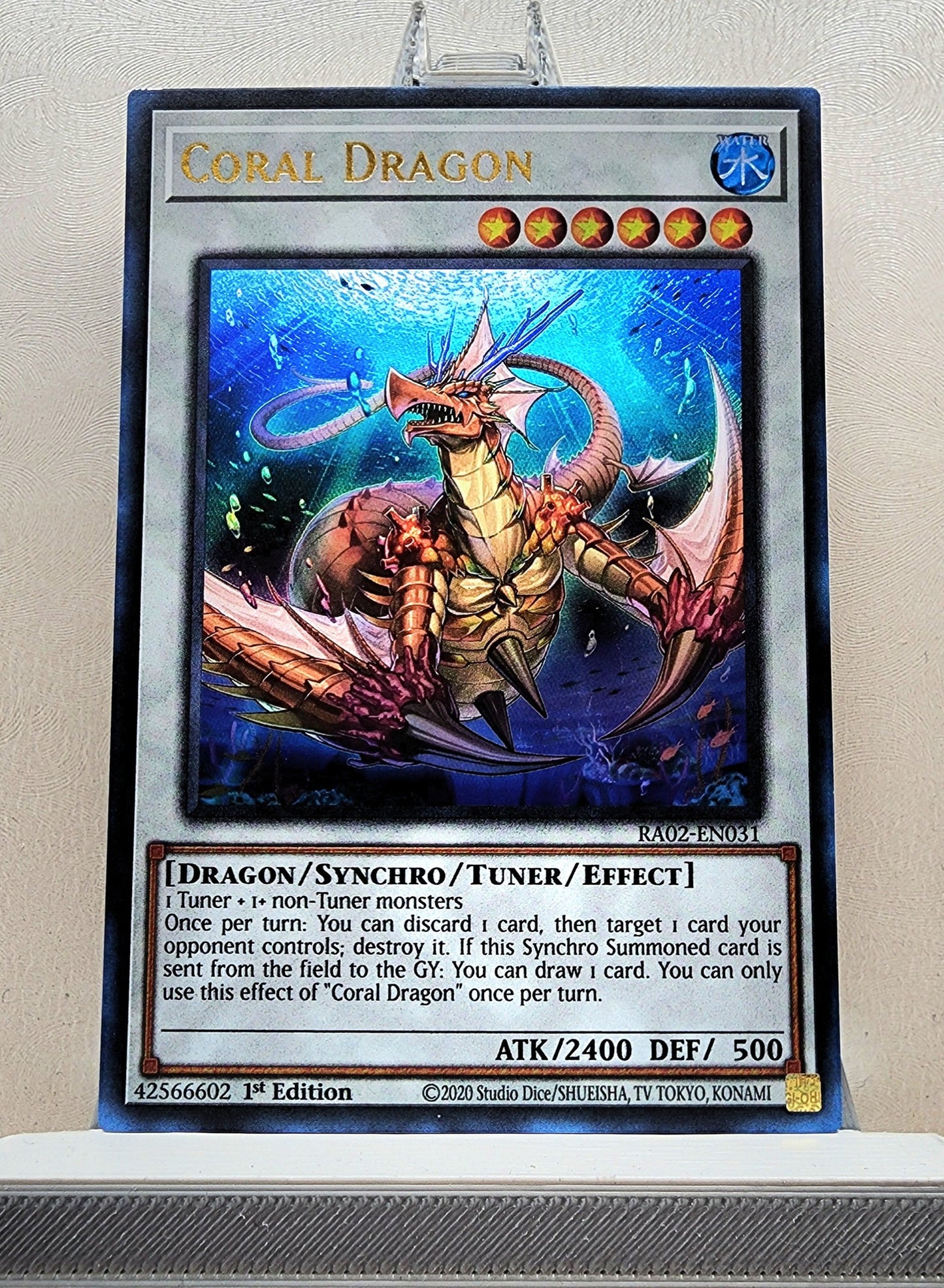 Yugioh! 1x Coral Dragon (RA02/LEHD - Ultra Rare) 1st Edition