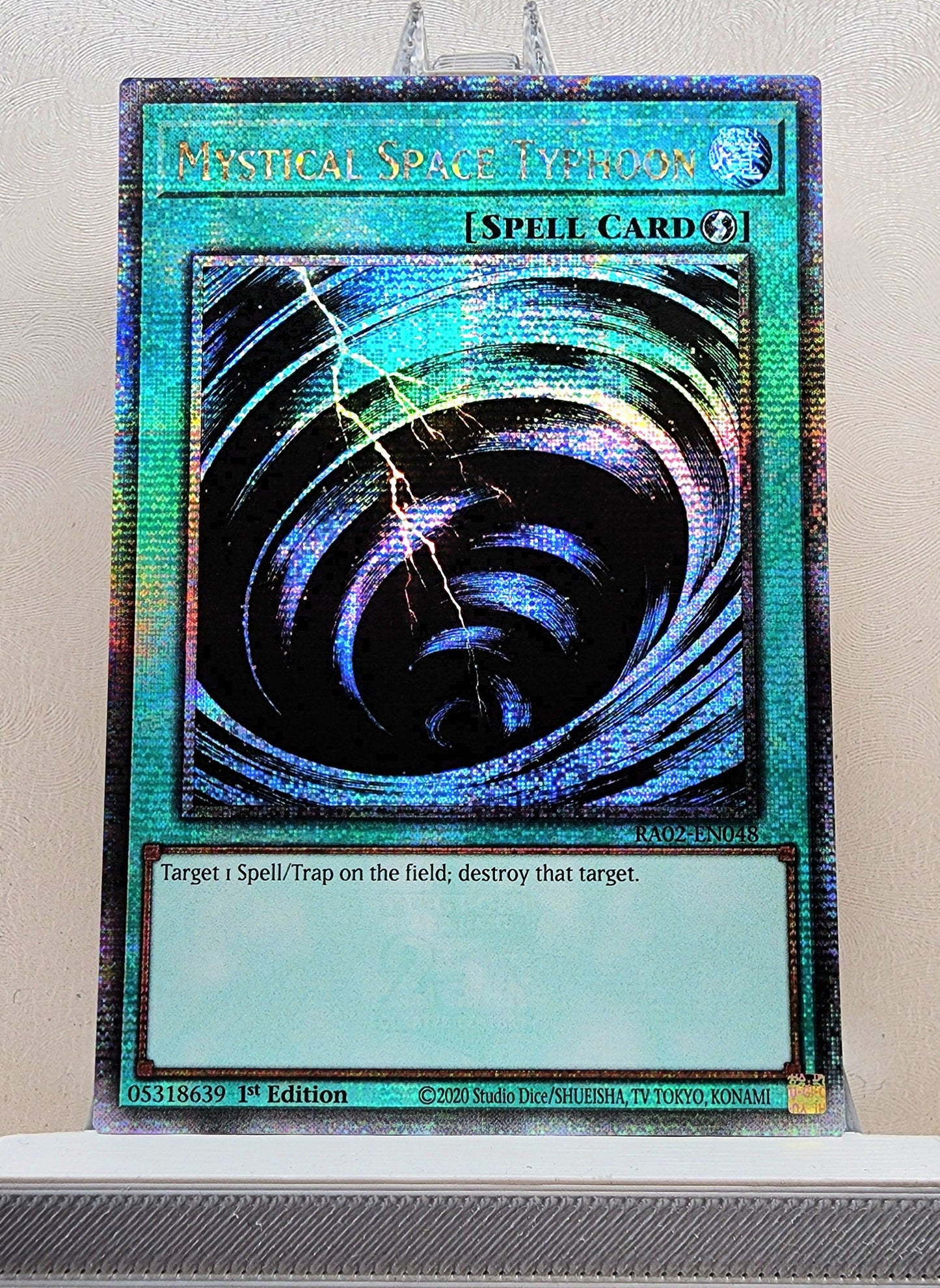 Yugioh! 1x Mystical Space Typhoon (RA02 - Quarter Century Secret Rare) 1st Edition