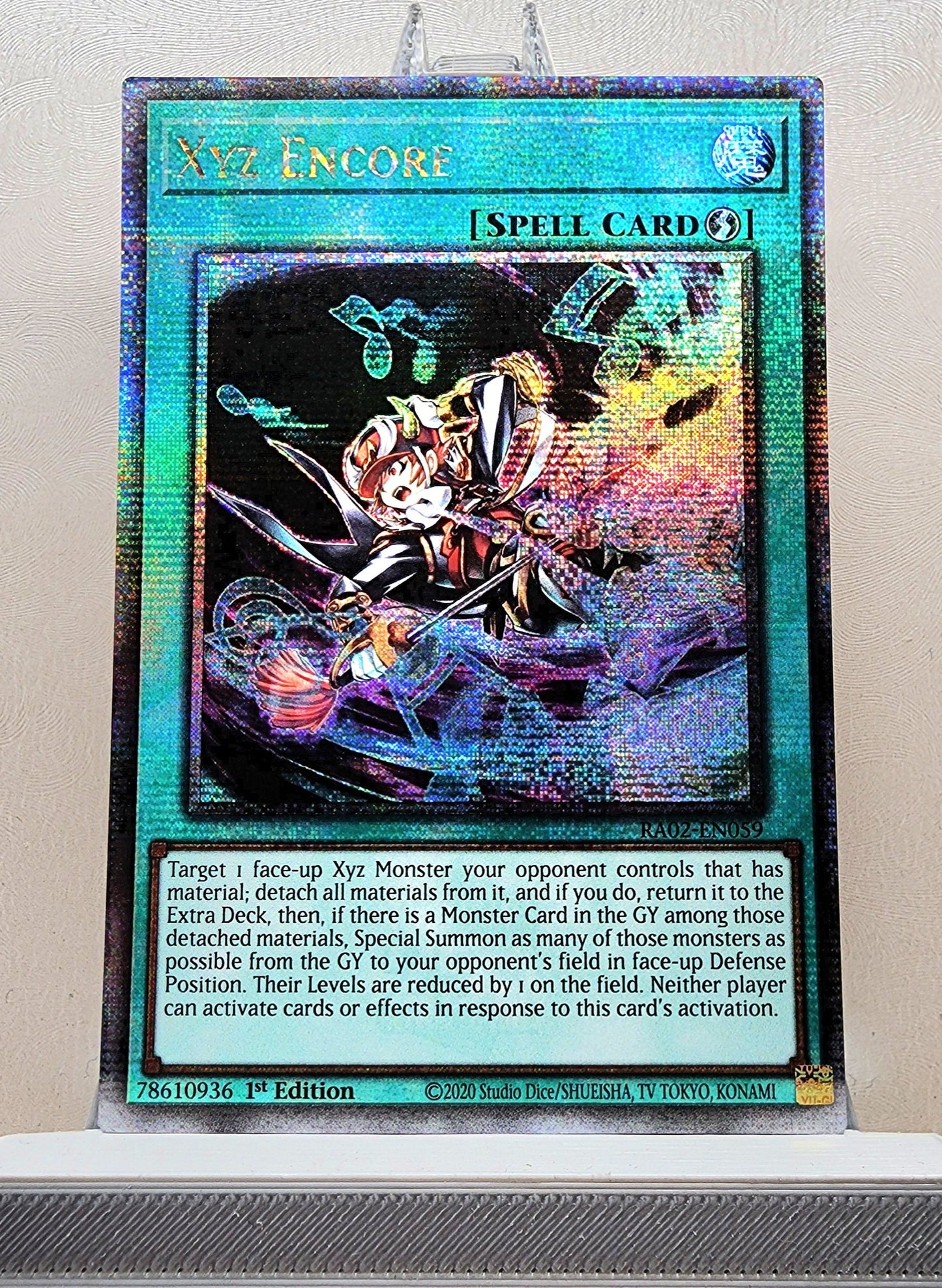 Yugioh! 1x Xyz Encore (RA02 - Quarter Century Secret Rare) 1st Edition