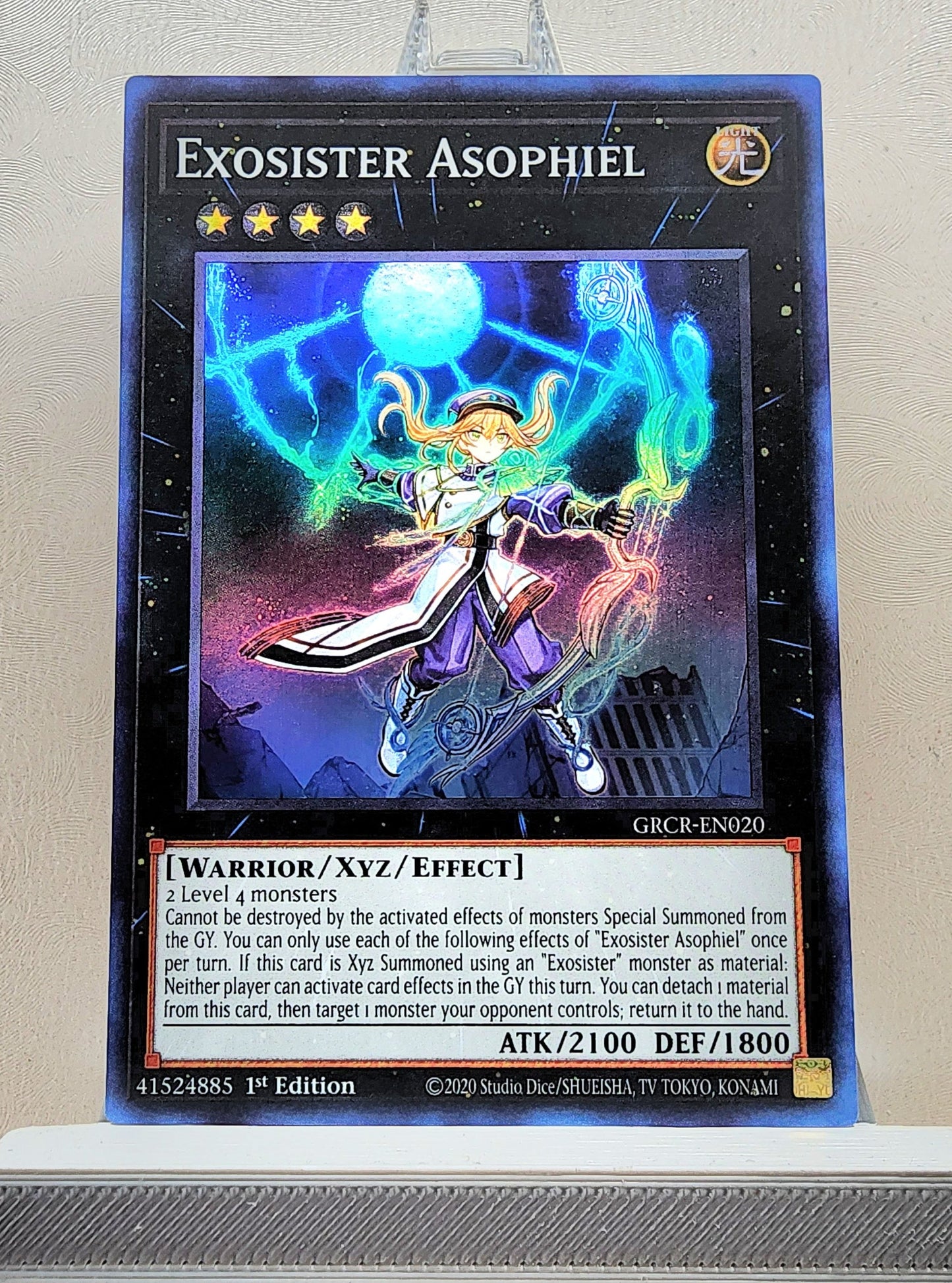 Yugioh! 1x Exosister Asophiel (GRCR - Super Rare) 1st Edition