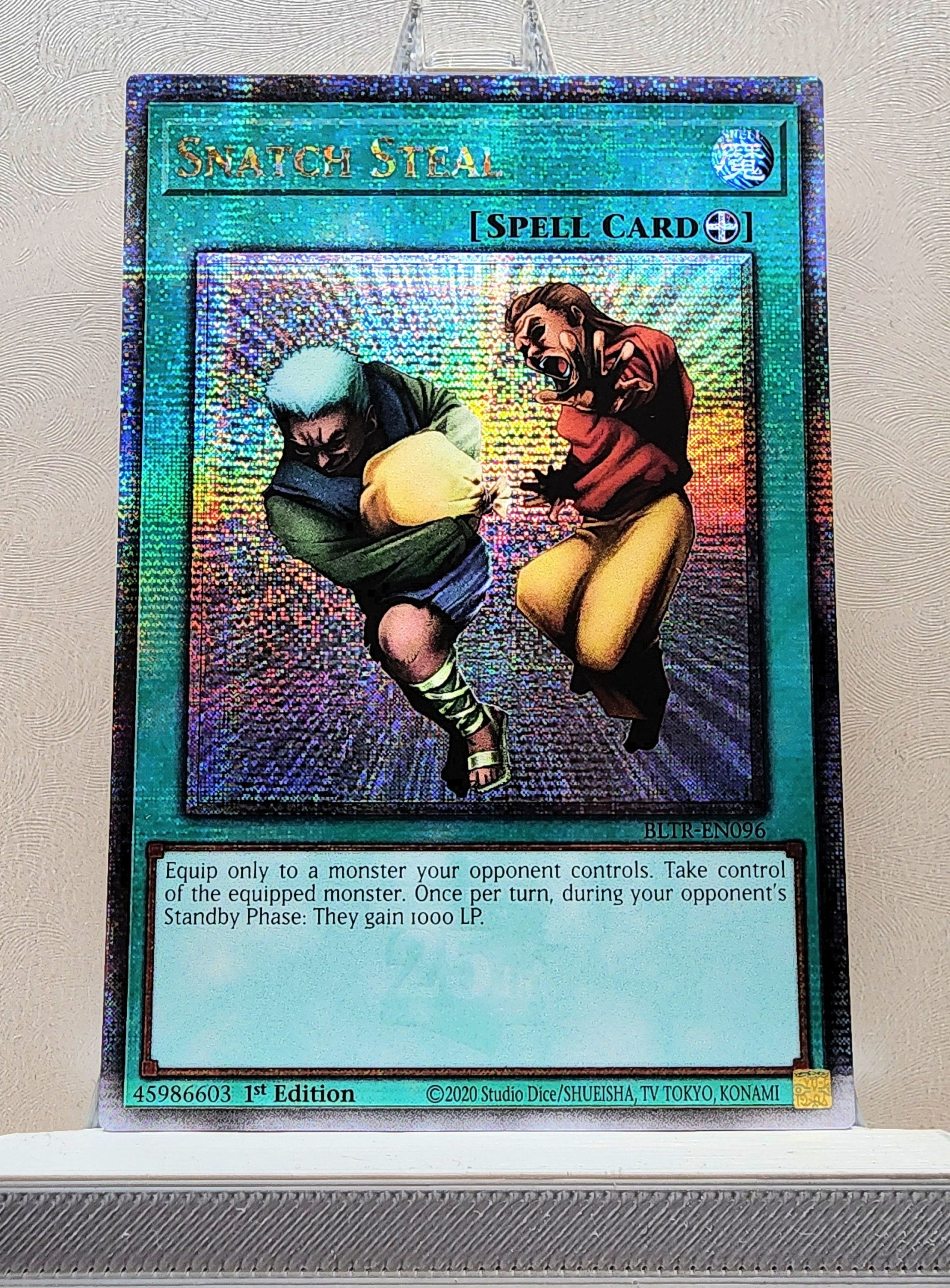 steal meme yugioh card Yugioh! 1x Snatch Steal (BLTR