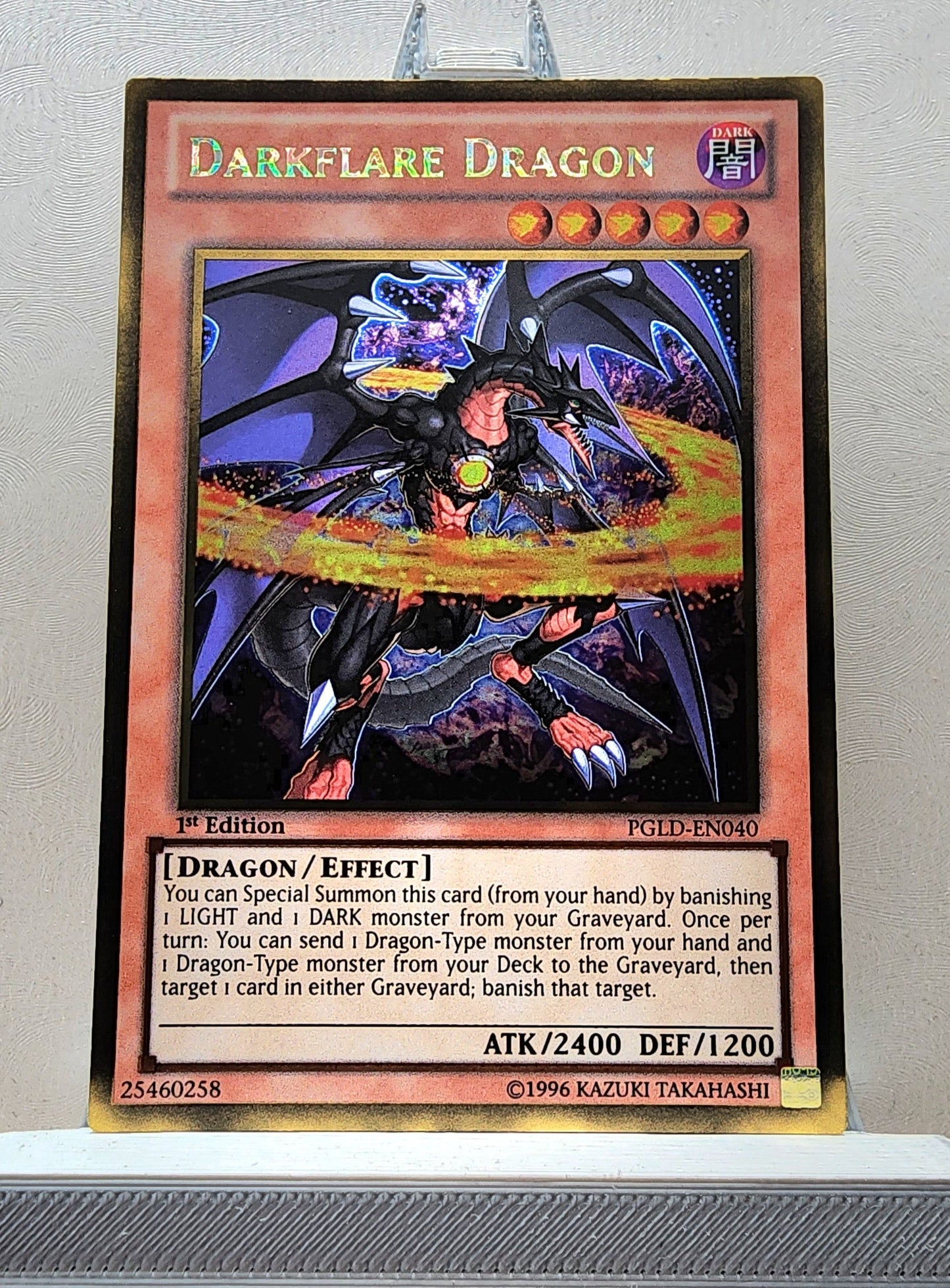 Yugioh! 1x Darkflare Dragon (PGLD - Gold Rare) 1st Edition