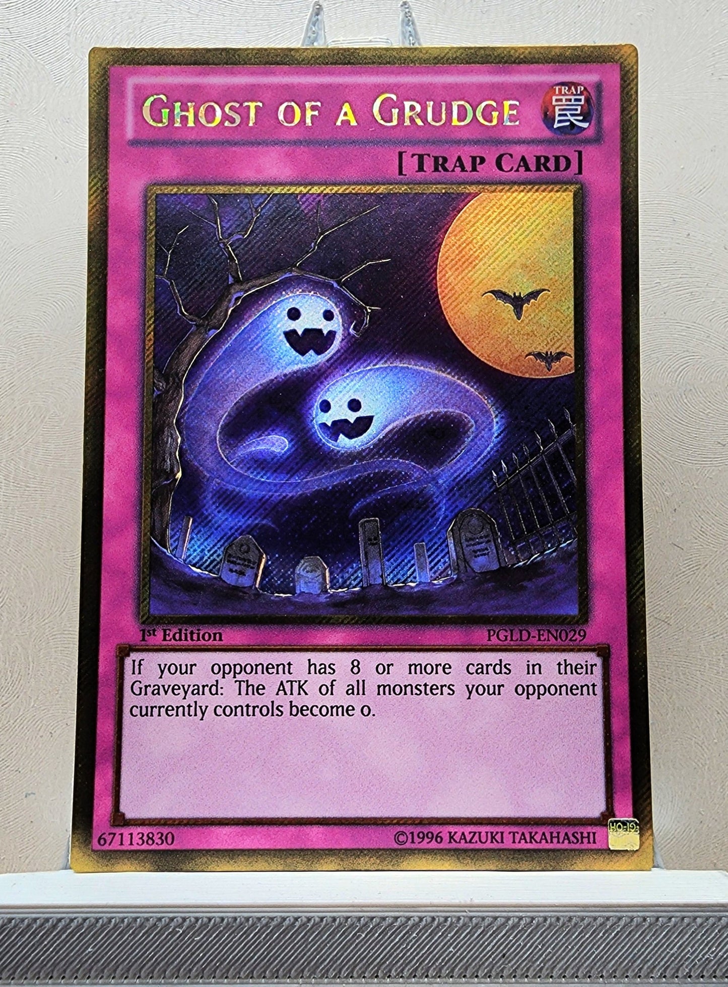 Yugioh! 1x Ghost of a Grudge (PGLD - Gold Secret Rare) 1st Edition