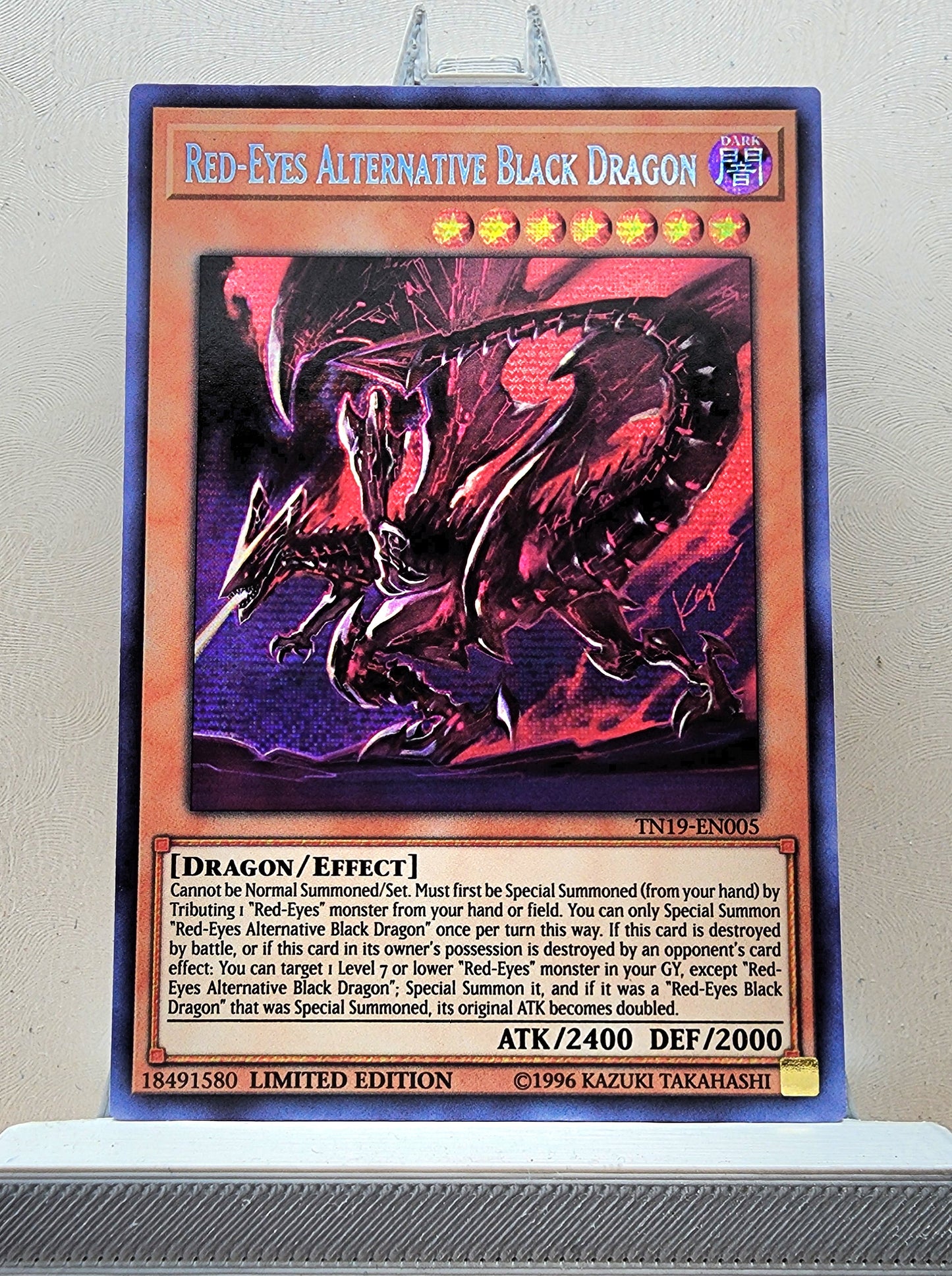 Yugioh! 1x Red-Eyes Alternative Black Dragon (TN19 - Prismatic Secret Rare) Limited Edition