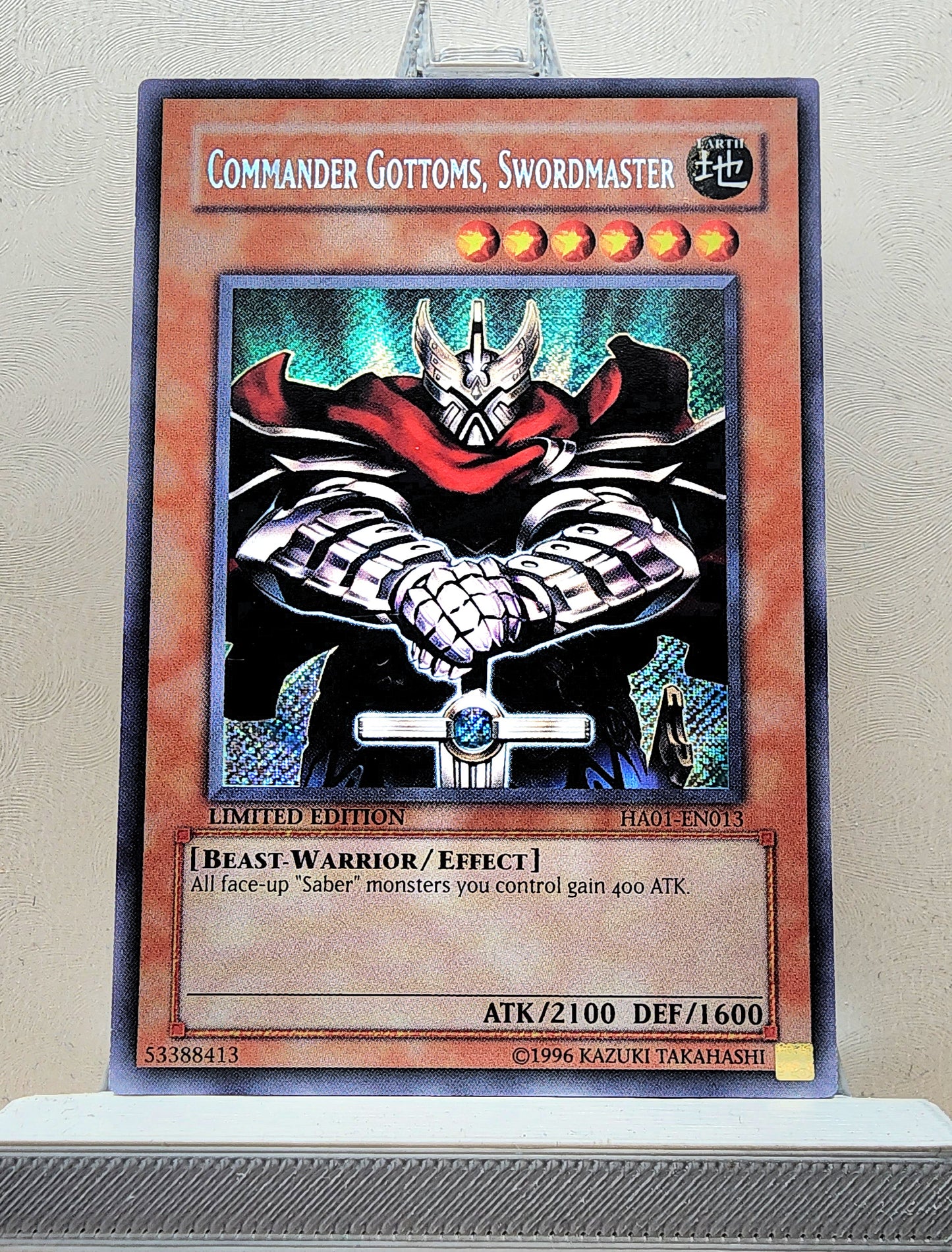 Yugioh! 1x Commander Gottoms, Swordmaster (HA01 - Secret Rare) Limited/Unli Edition