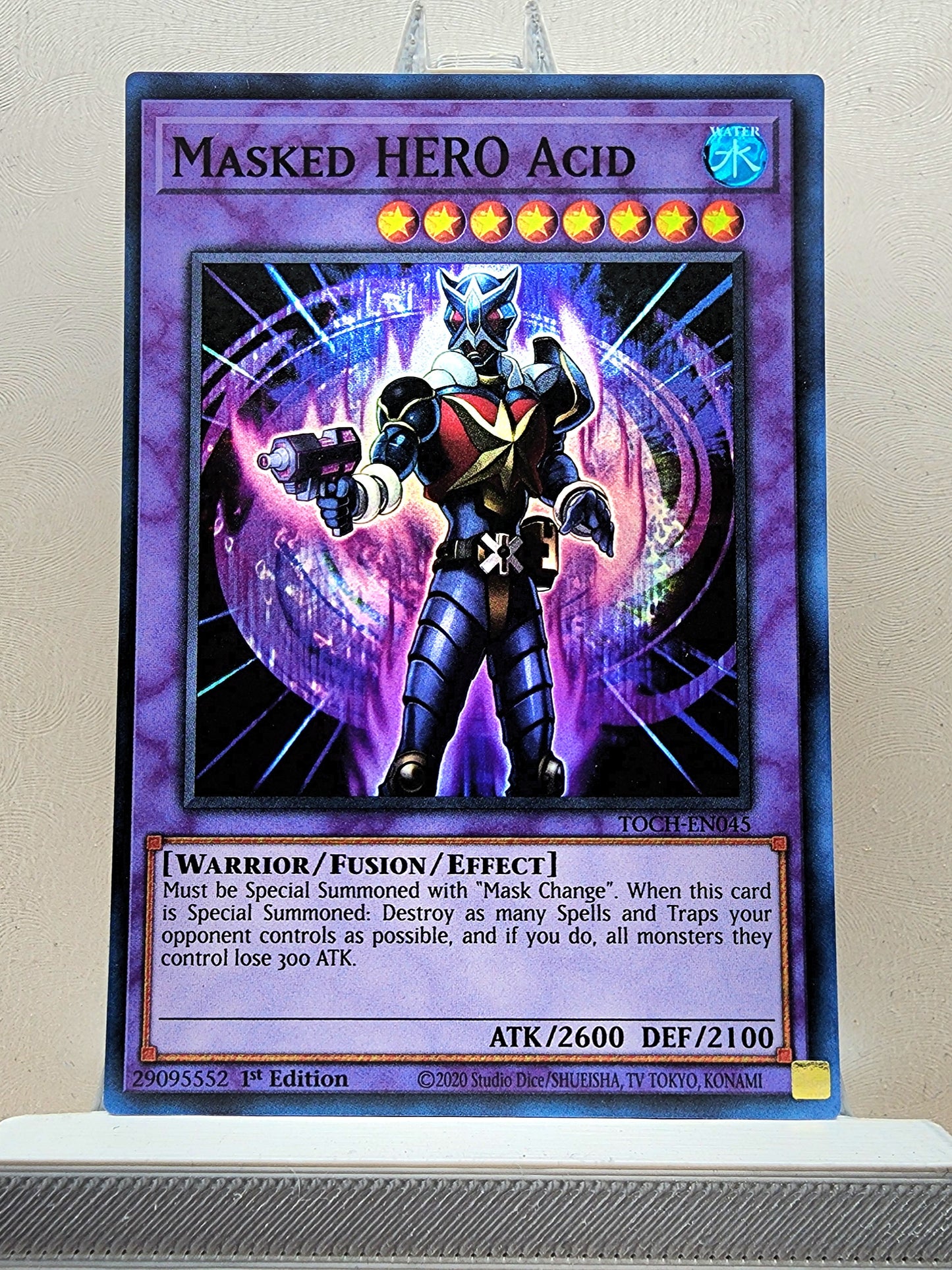 Yugioh! 1x Masked Hero Acid (TOCH - Super Rare) 1st/Unli Edition
