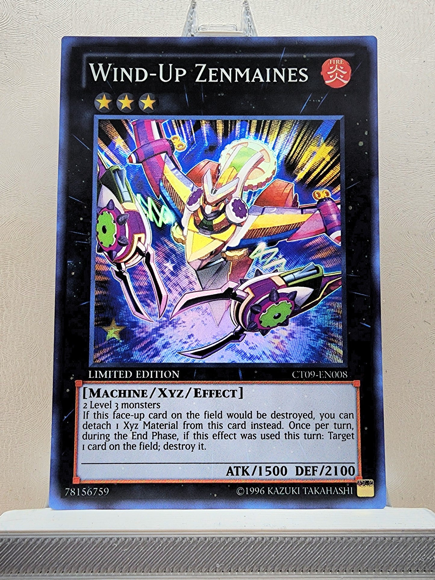 Yugioh! 1x Wind-Up Zenmaines (CT09 - Super Rare) Limited Edition
