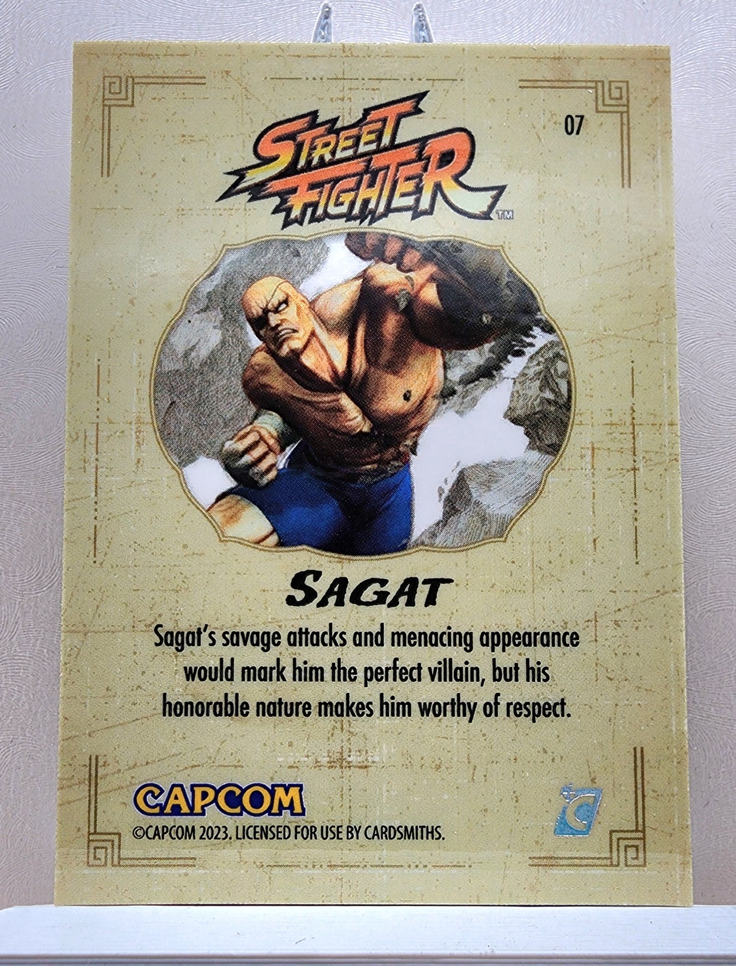 Street Fighter! 1x Sagat - Rainbow Holofoil (#07 - 2023 Cardsmiths Street Fighter Series One)
