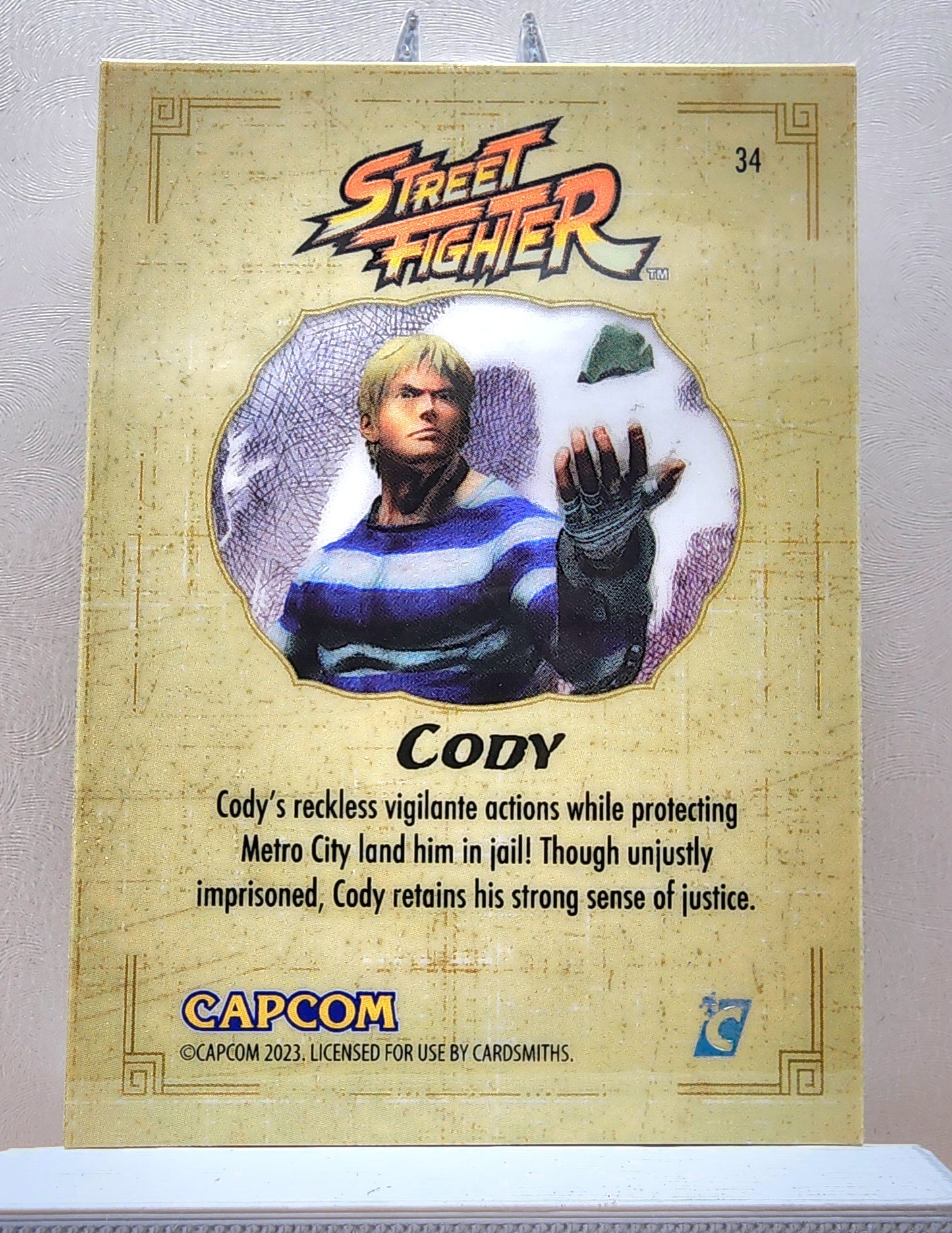 Street Fighter! 1x Cody - Hyperwave Holofoil (#34 - 2023 Cardsmiths Street Fighter Series One)