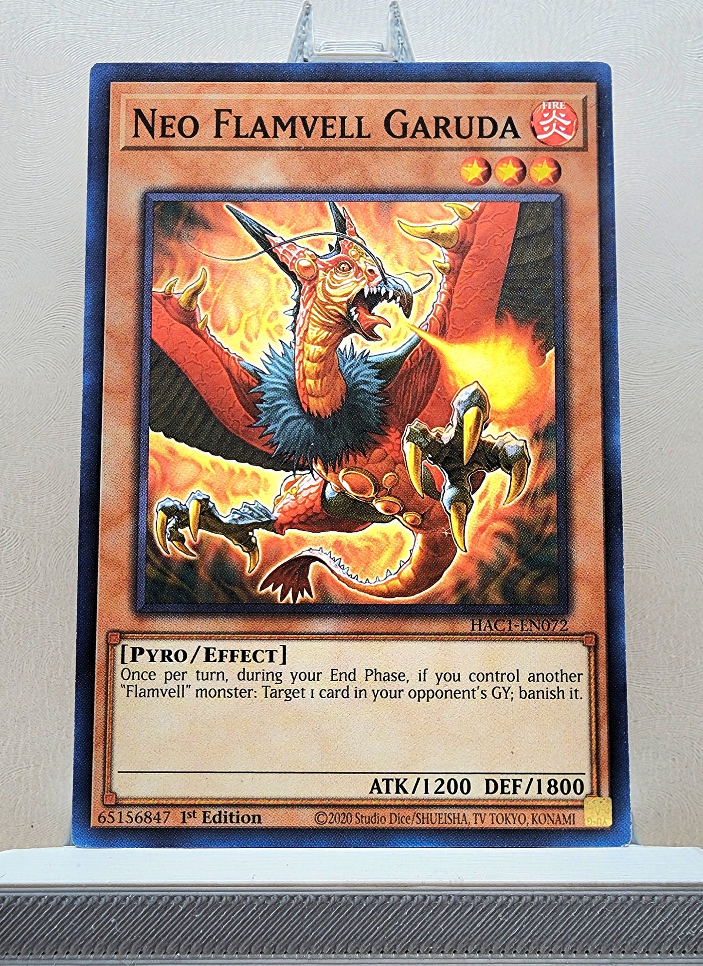 Yugioh! 1x Neo Flamvell Garuda (HAC1 - Duel Terminal Common Parallel Rare) 1st Edition