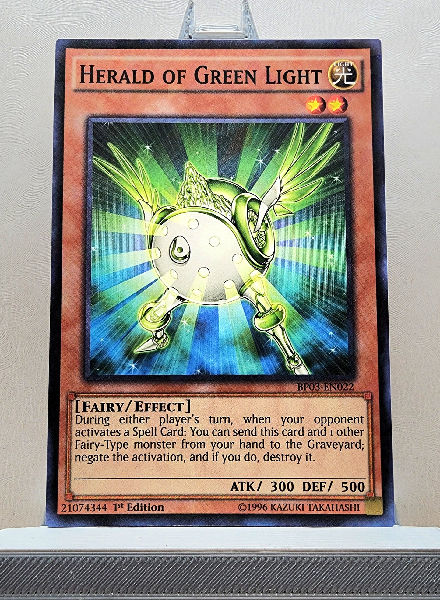 Yugioh! 1x Herald of Green Light (BP03 - Shatterfoil Rare) 1st Edition