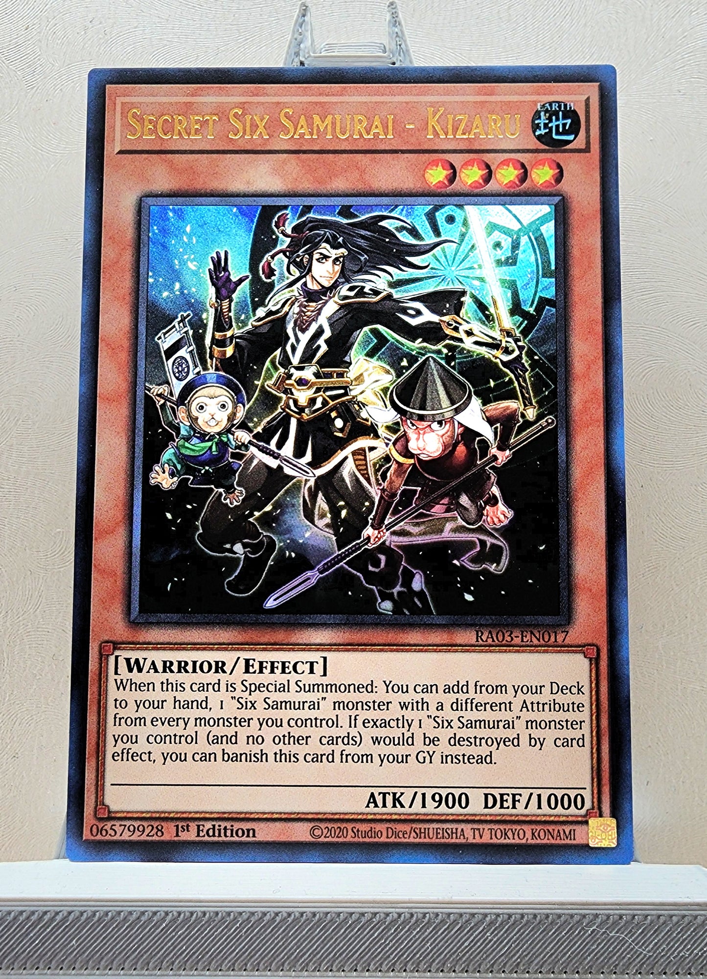 Yugioh! 1x Secret Six Samurai - Kizaru (RA03 - Ultra Rare) 1st Edition