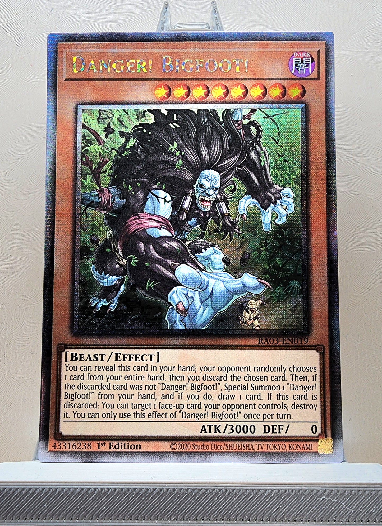 Yugioh! 1x Danger Bigfoot (RA03 - Quarter Century Secret Rare) 1st Edition