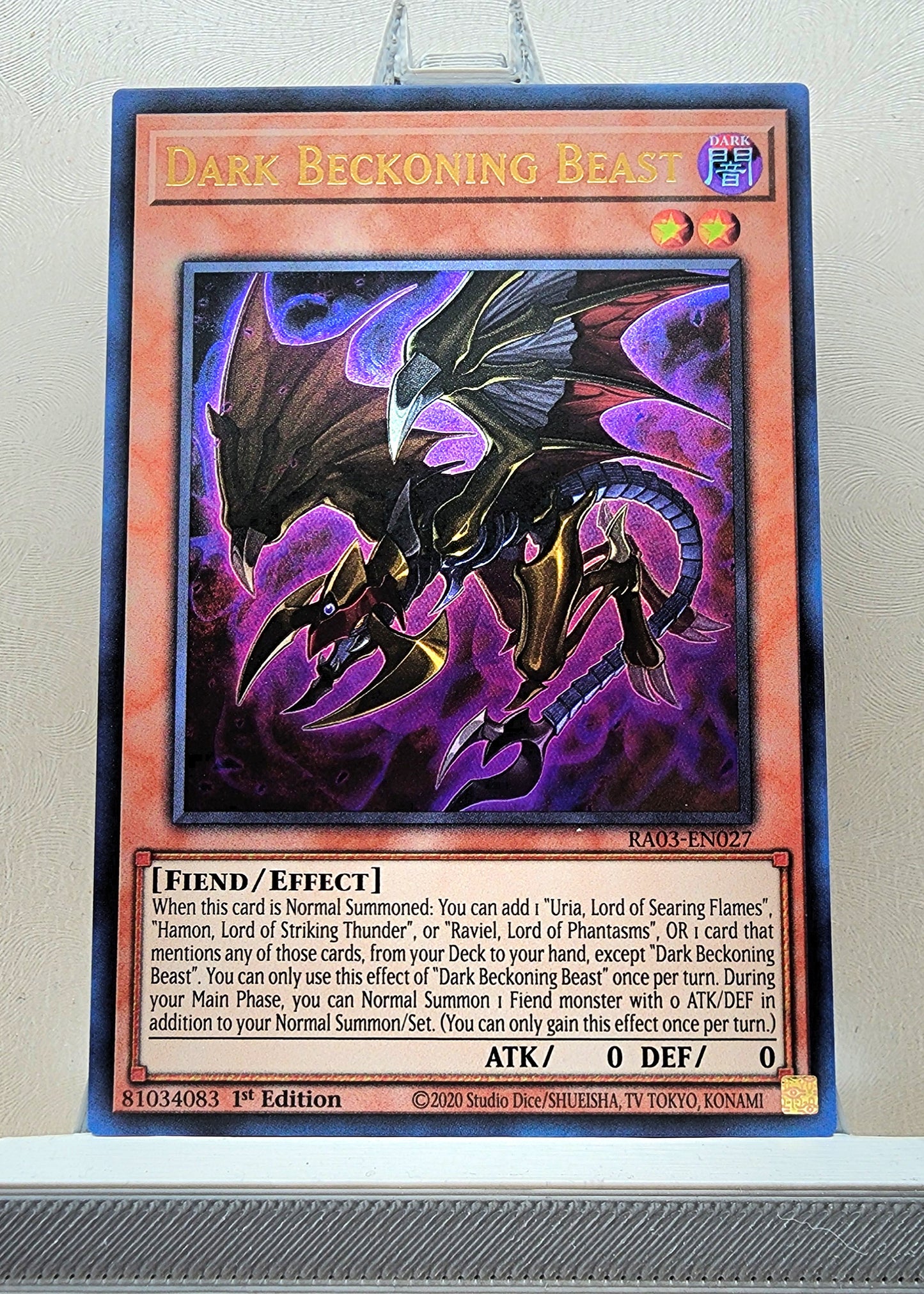 Yugioh! 1x Dark Beckoning Beast (RA03 - Ultra Rare) 1st Edition