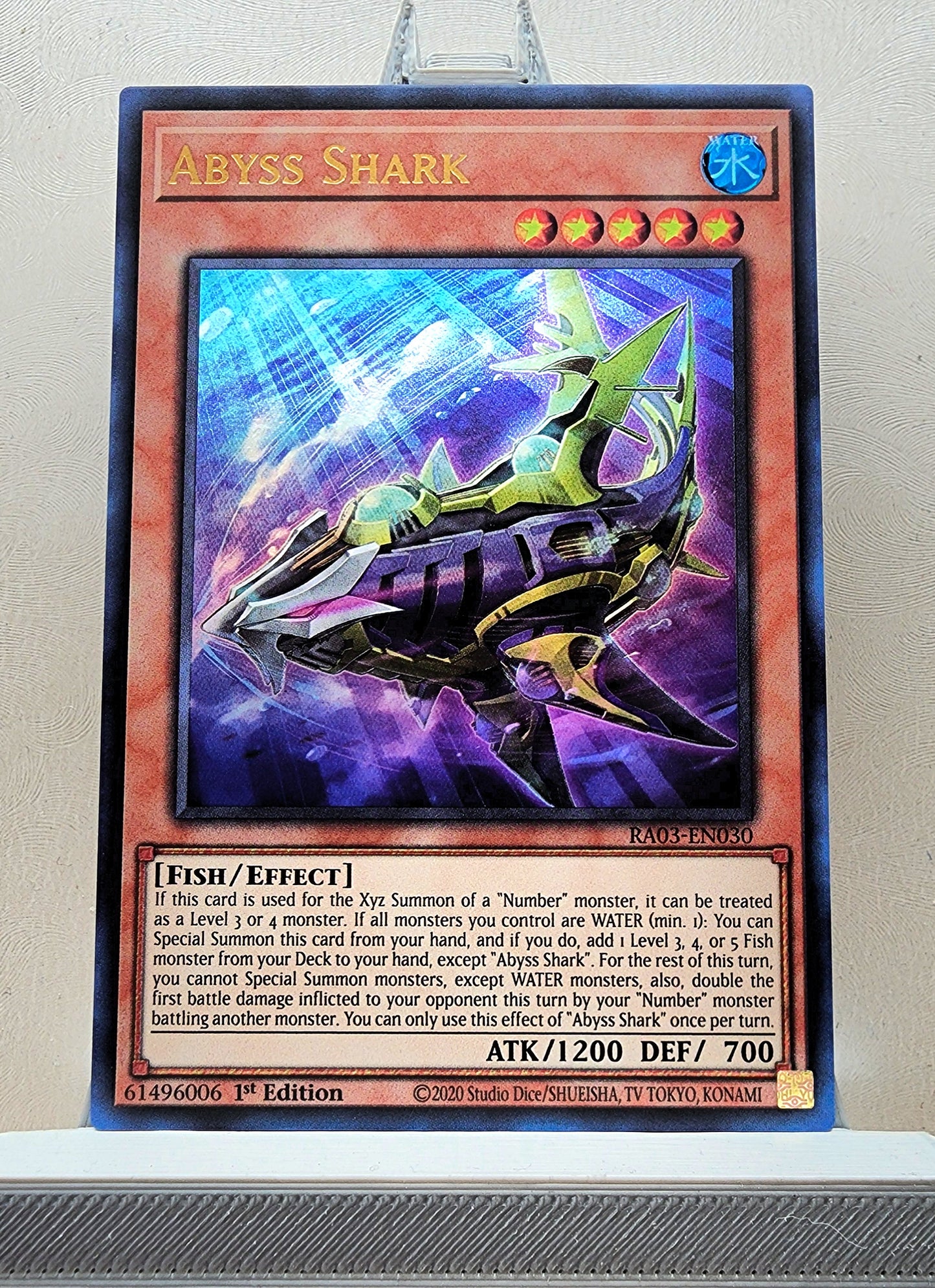 Yugioh! 1x Abyss Shark (RA03 - Ultra Rare) 1st Edition