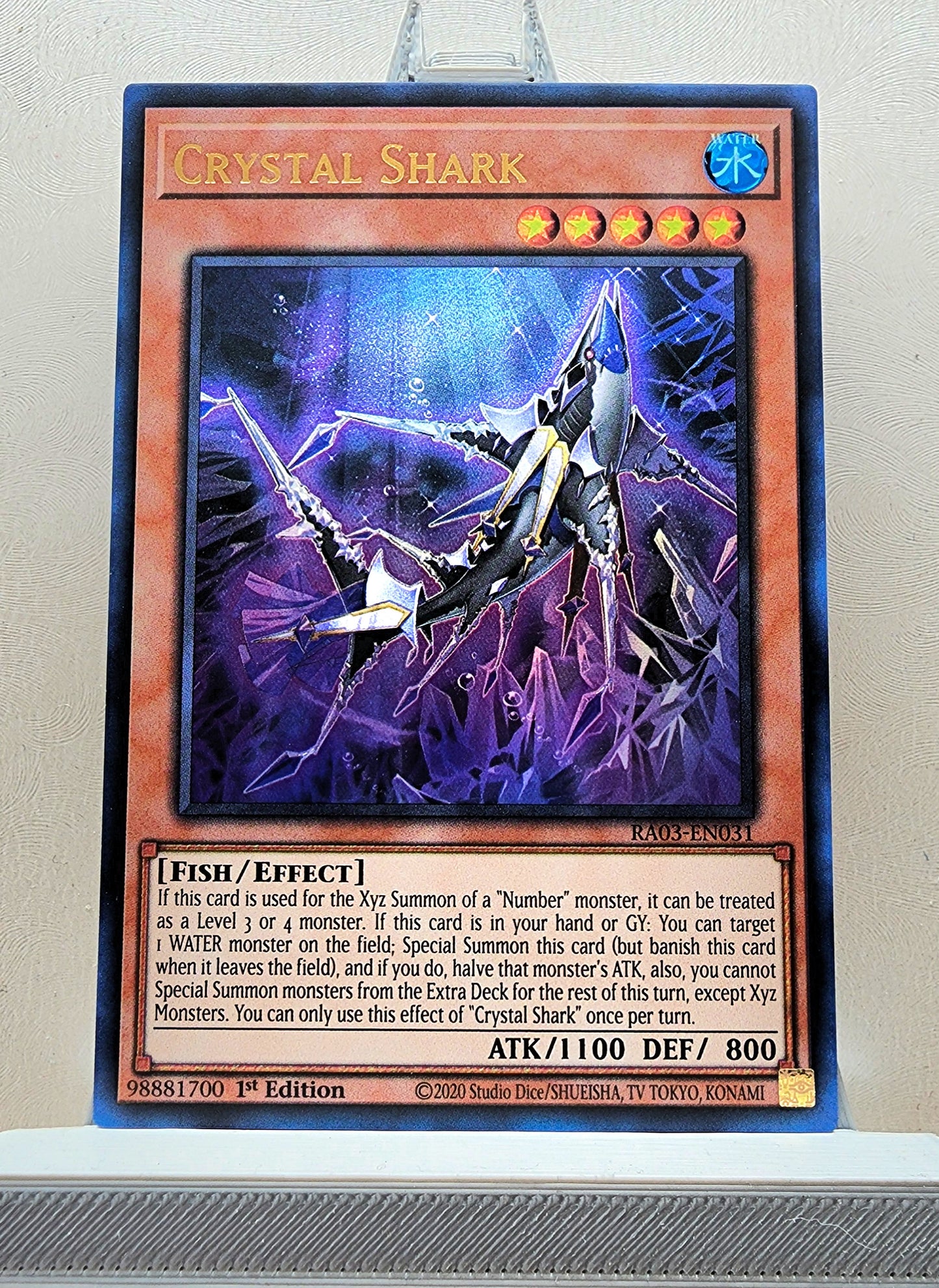 Yugioh! 1x Crystal Shark (RA03 - Ultra Rare) 1st Edition