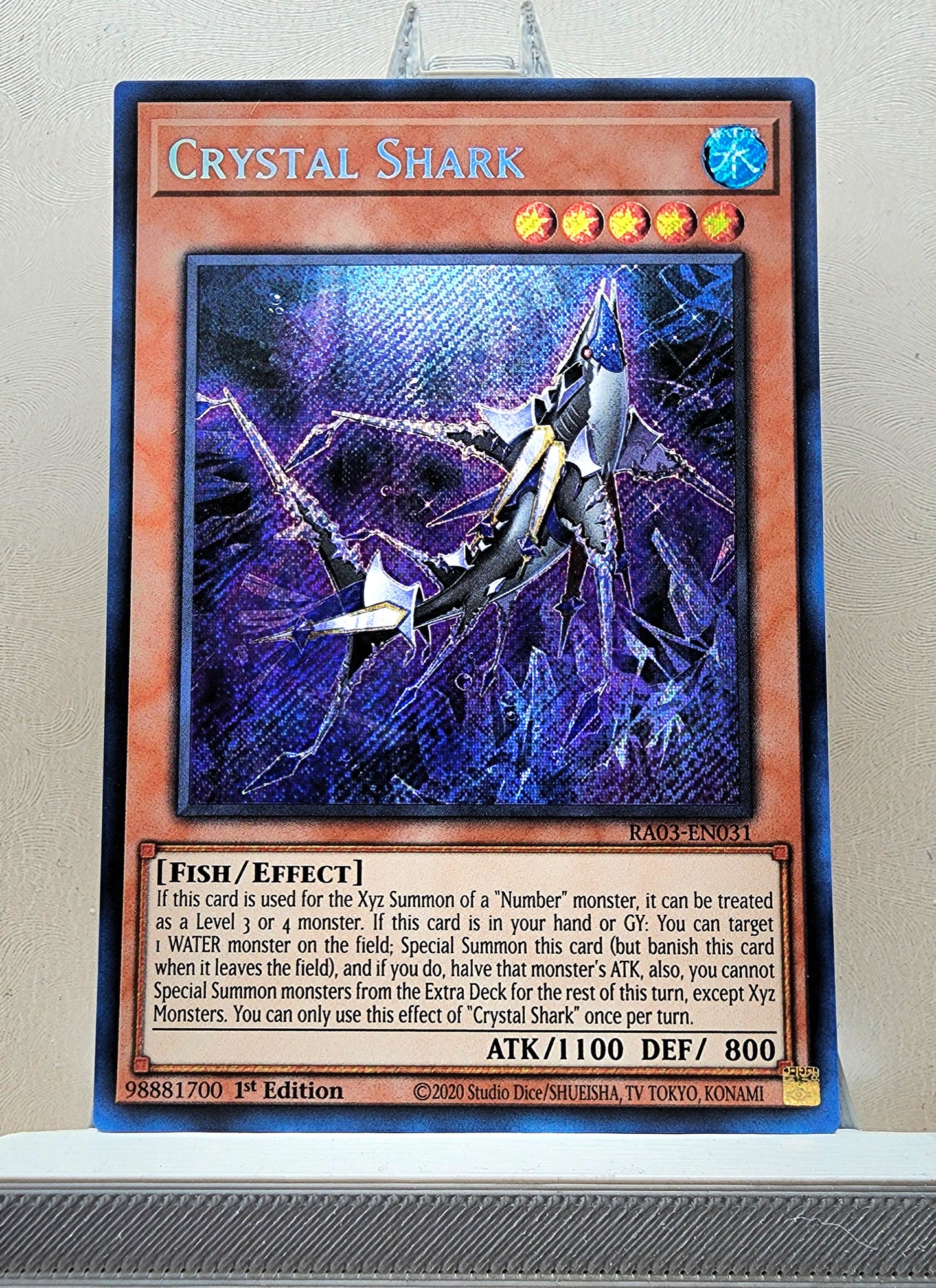 Yugioh! 1x Crystal Shark (RA03 - Secret Rare) 1st Edition