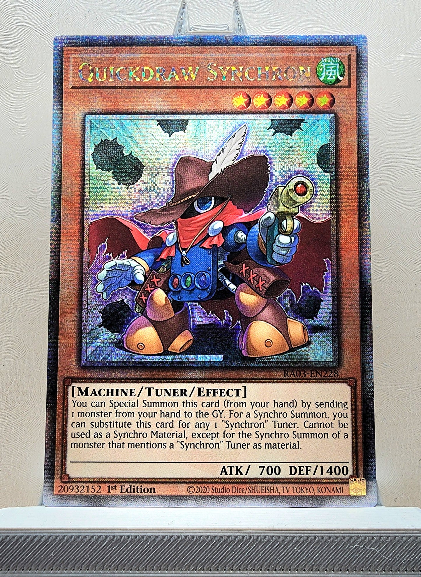Yugioh! 1x Quickdraw Synchron (RA03 - Quarter Century Secret Rare) 1st Edition