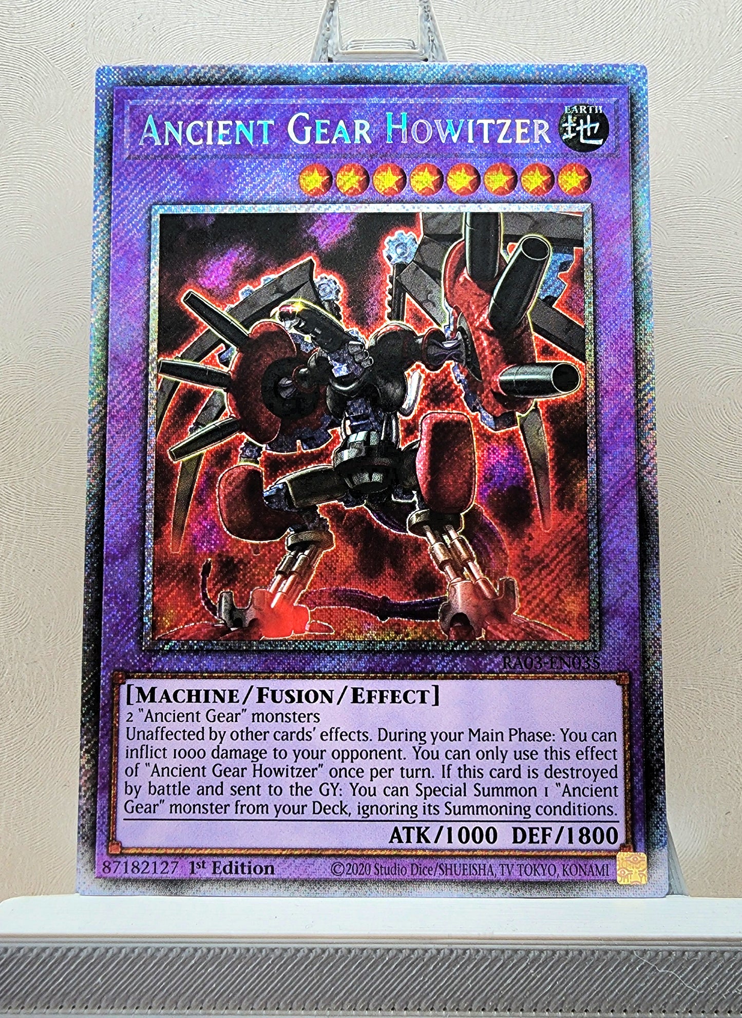 Yugioh! 1x Ancient Gear Howitzer (RA03 - Platinum Secret Rare) 1st Edition