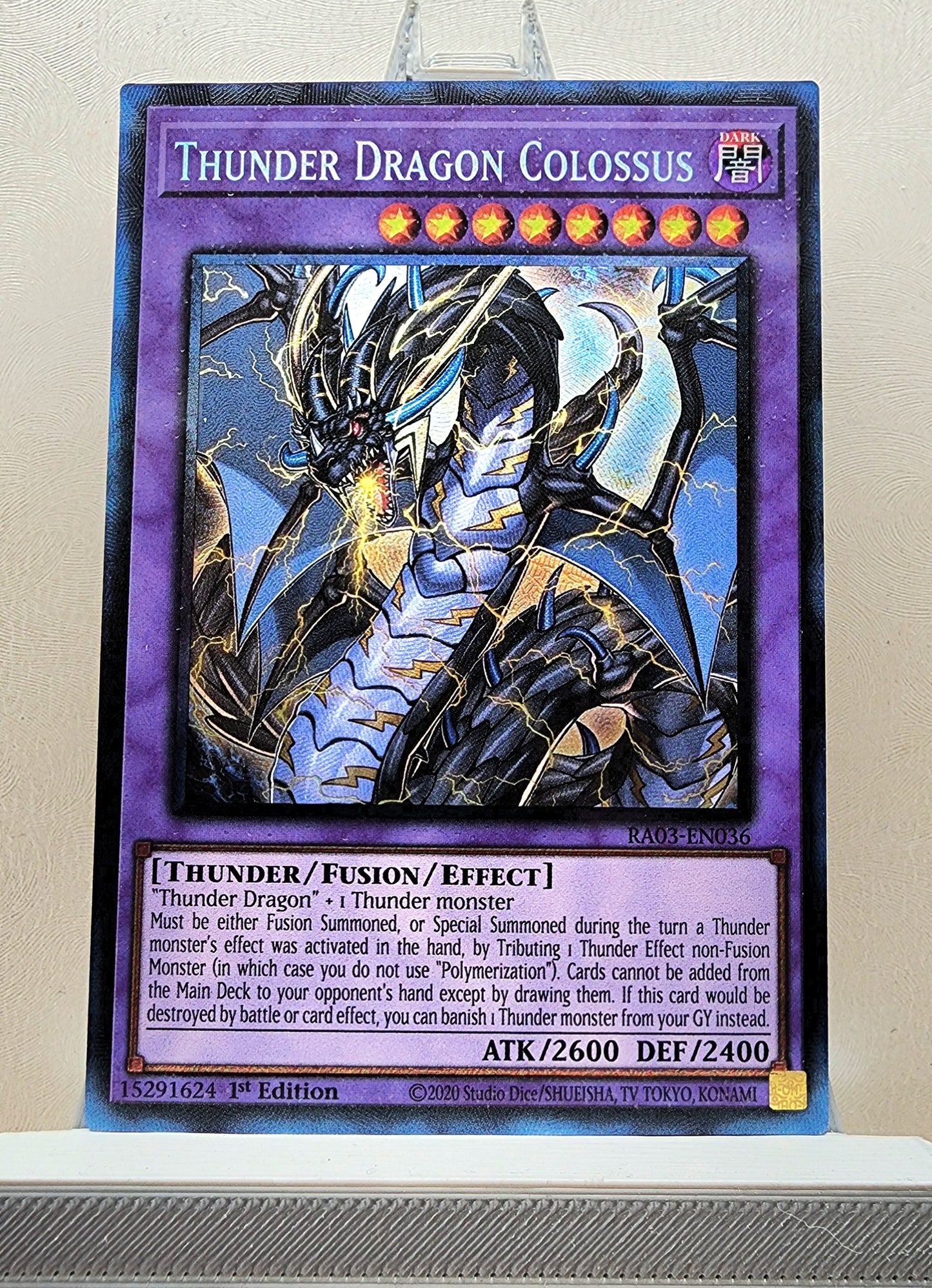 Yugioh! 1x Thunder Dragon Colossus (RA03 - Prismatic Collectors Rare) 1st Edition