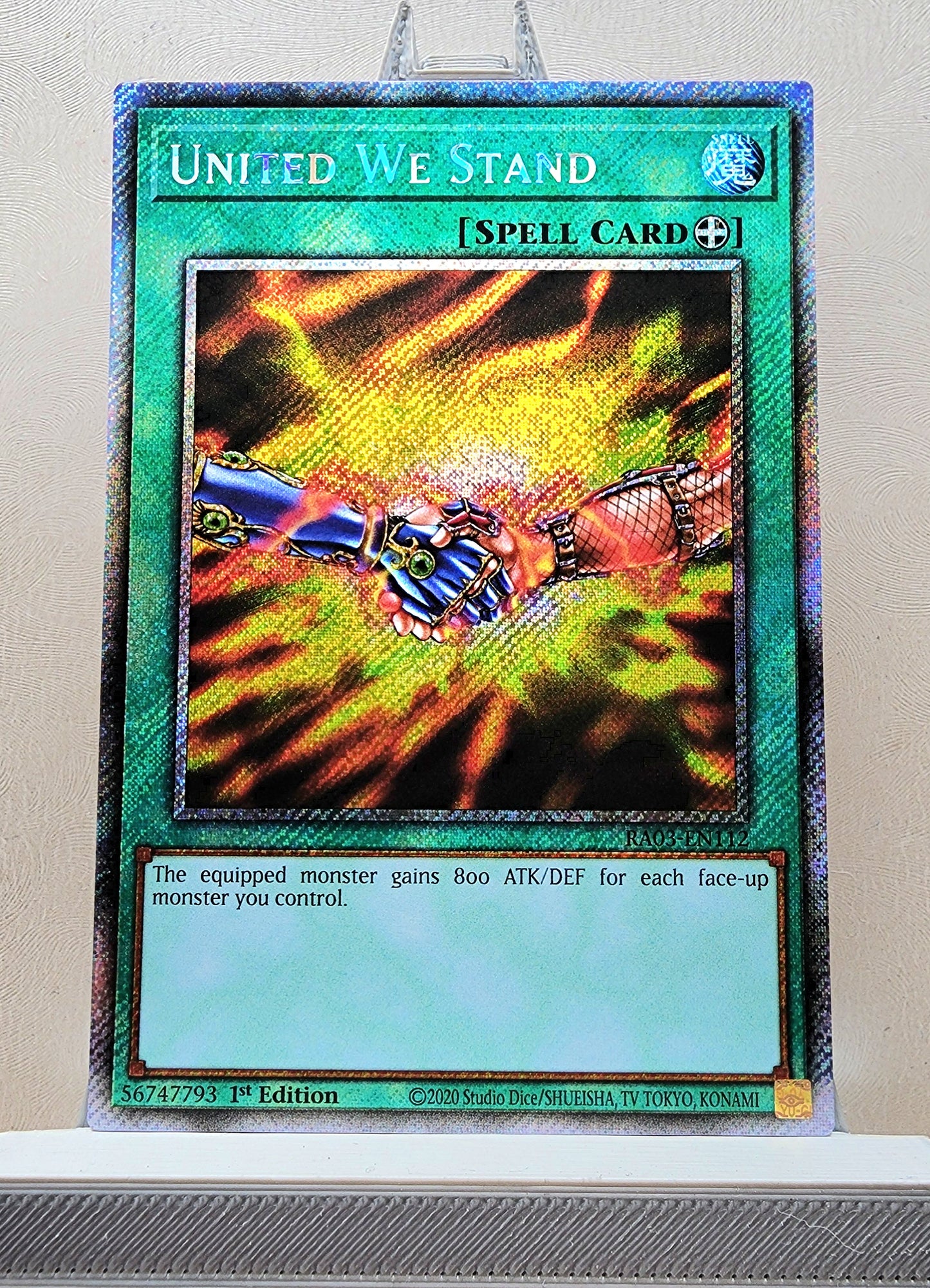 Yugioh! 1x United We Stand (RA03 - Platinum Secret Rare) 1st Edition