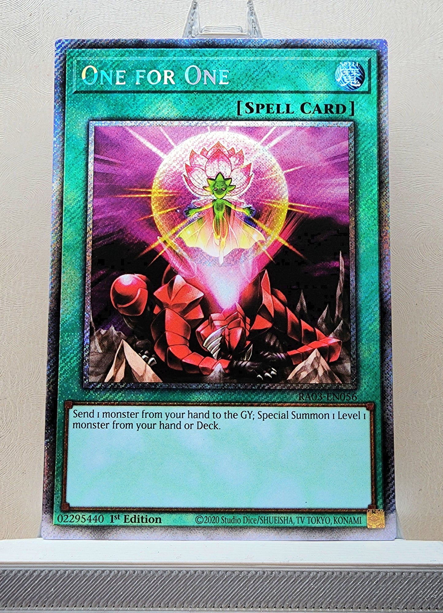 Yugioh! 1x One for One AA (RA03 - Platinum Secret Rare) 1st Edition