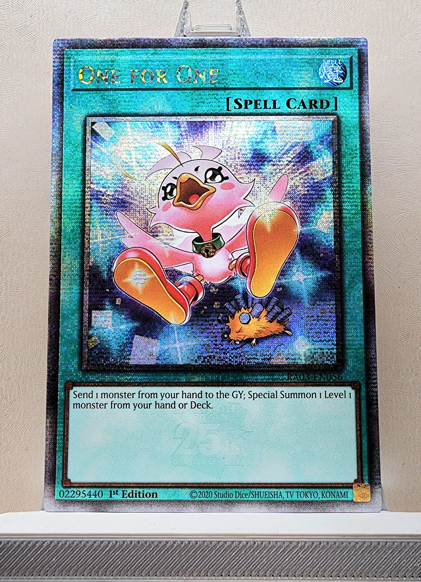 Yugioh! 1x One for One Alt Art BB (RA03 - Quarter Century Secret Rare) 1st Edition