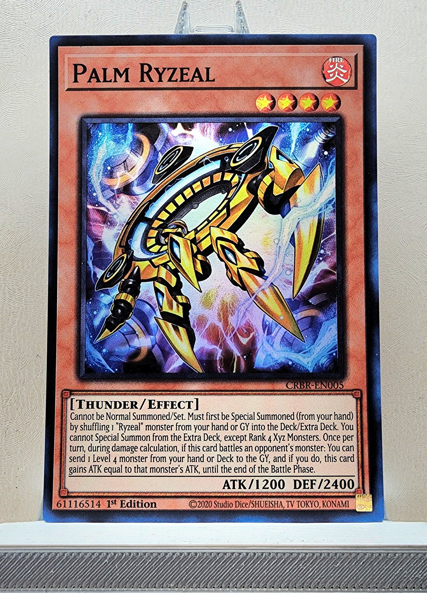 Yugioh! 1x Palm Ryzeal (CRBR - Super Rare) 1st Edition