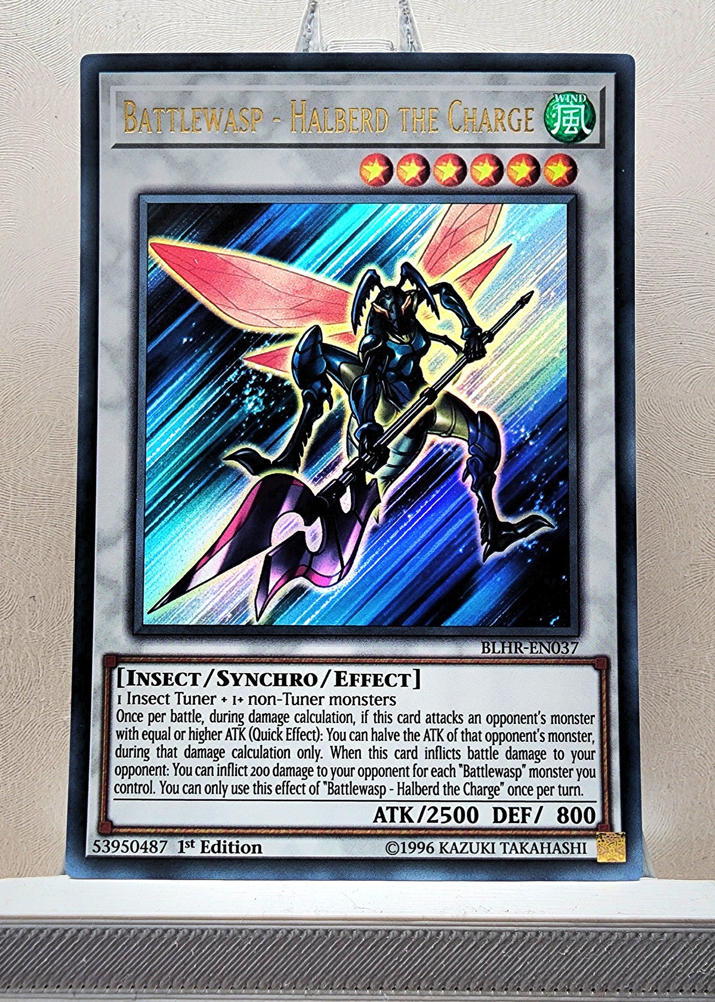 Yugioh! 1x Battlewasp - Halberd the Charge (BLHR - Ultra Rare) 1st Edition