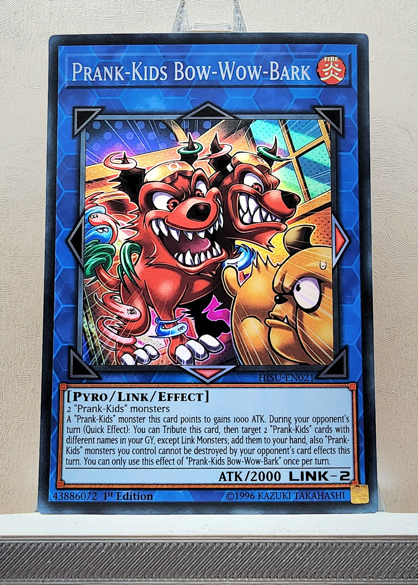 Yugioh! 1x Prank-Kids Bow Wow-Bark (HISU - Super Rare) 1st Edition