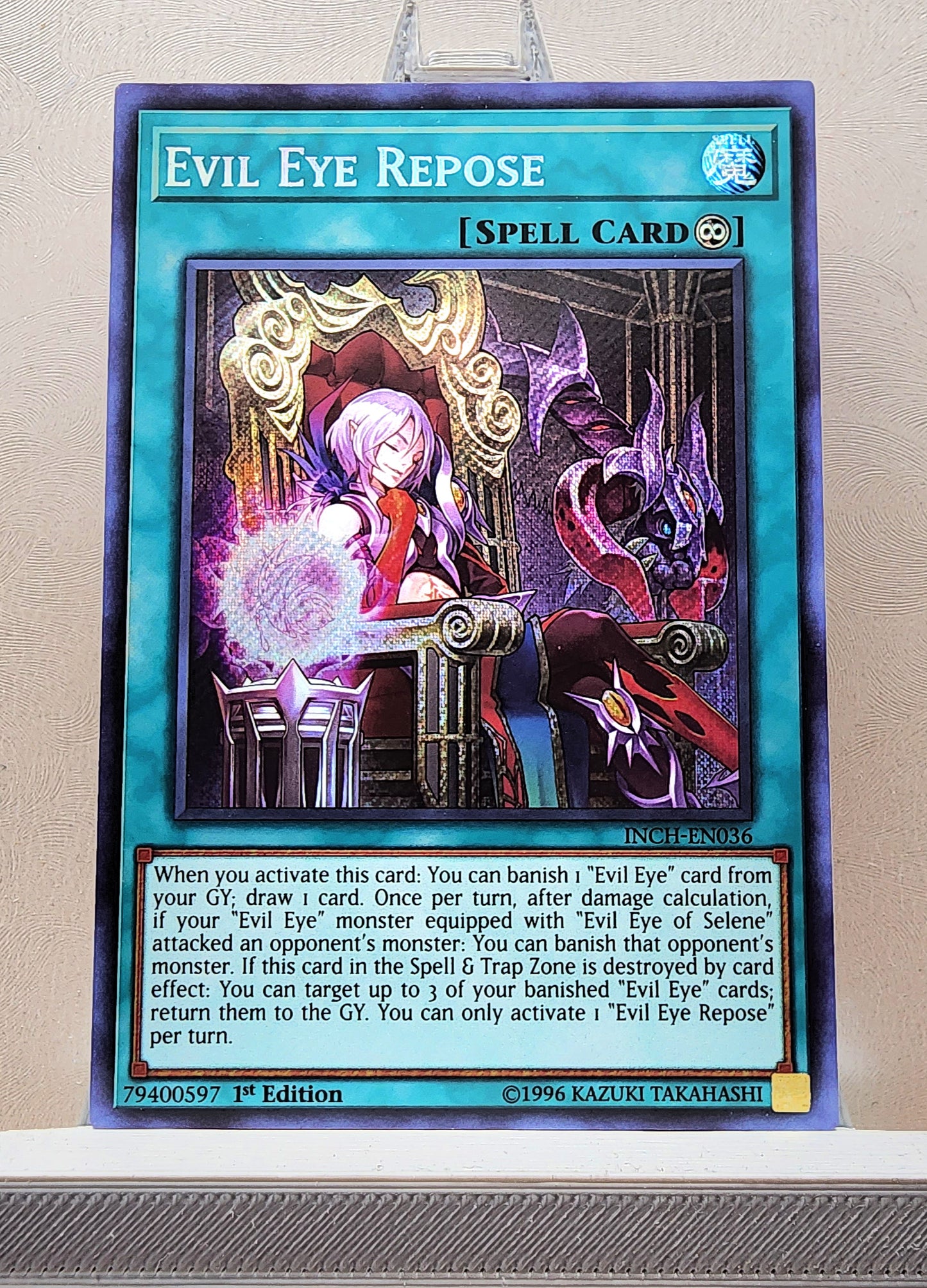 Yugioh! 1x Evil Eye Repose (INCH - Secret Rare) 1st Edition