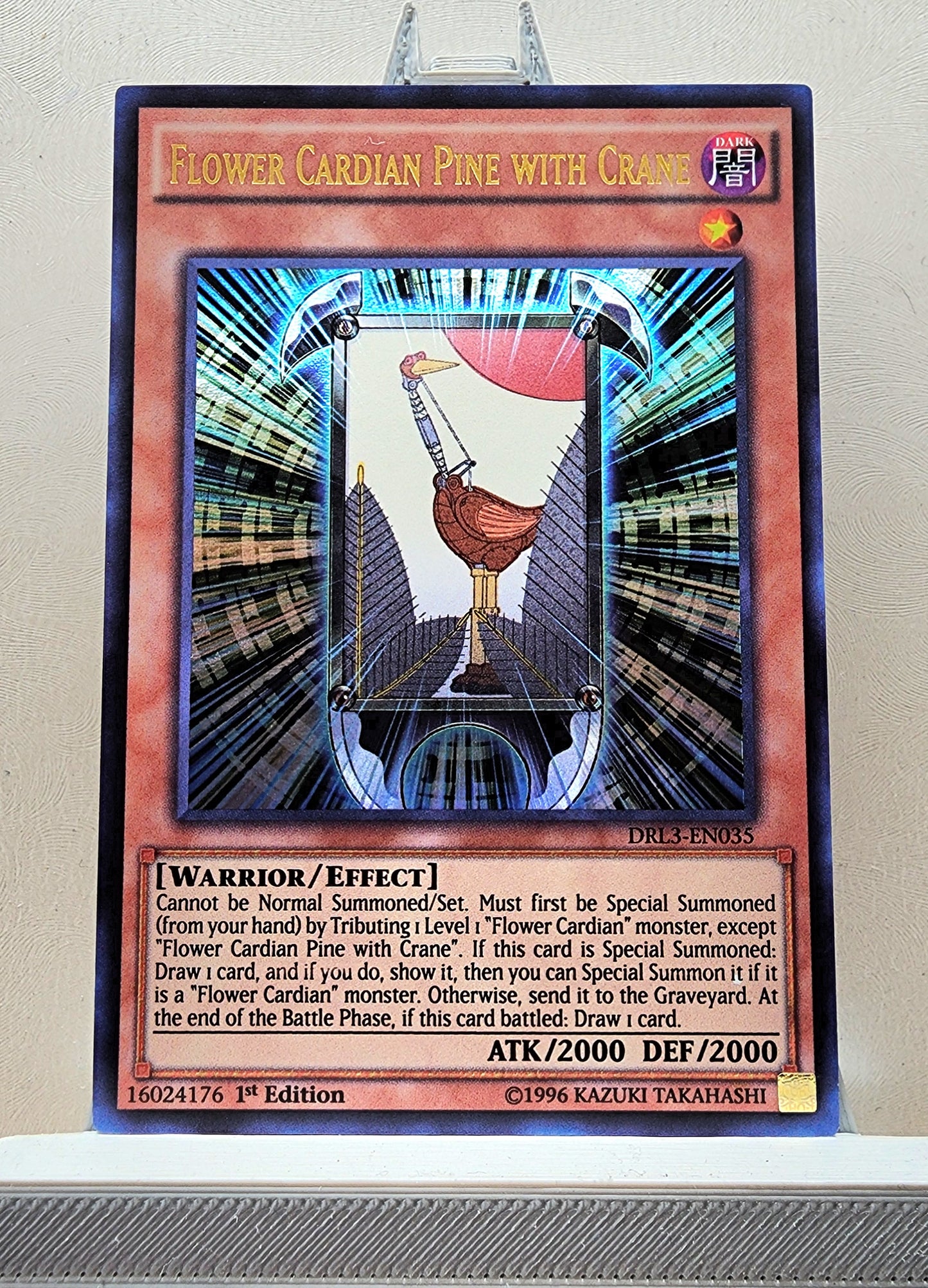 Yugioh! 1x Flower Cardian Pine with Crane (DRL3 - Ultra Rare) 1st Edition