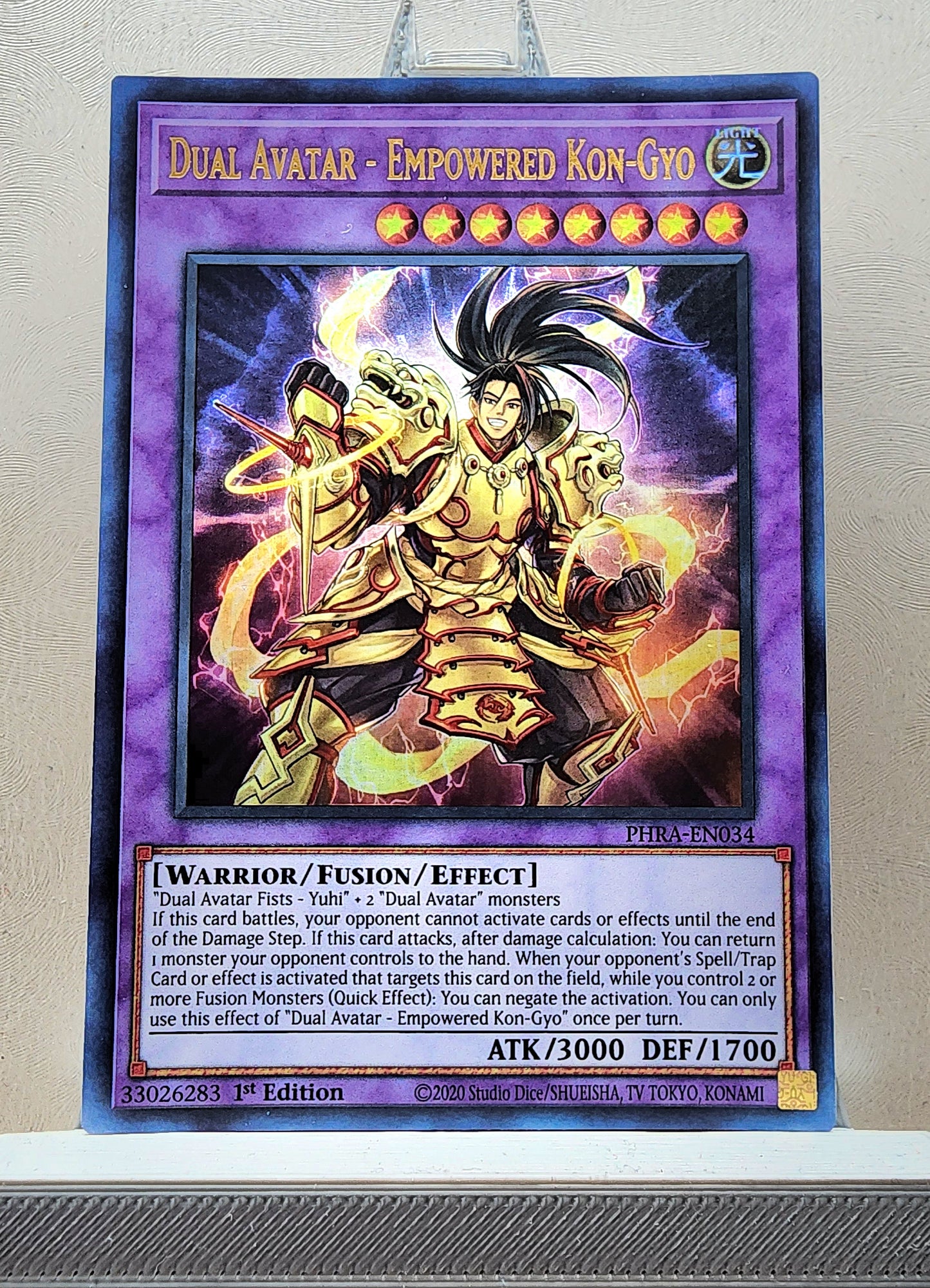 Yugioh! 1x Dual Avatar - Empowered Kon-Gyo (PHRA - Ultra Rare) 1st Edition