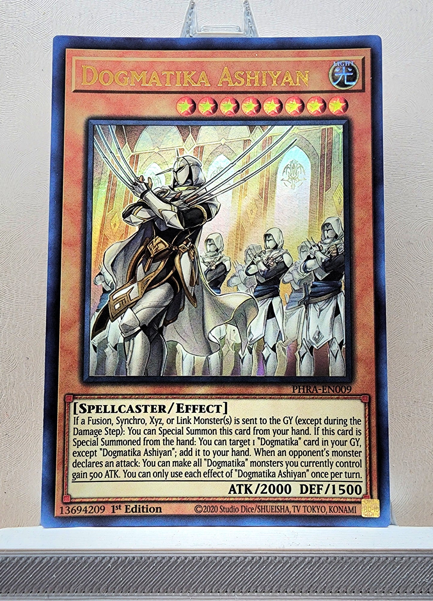 Yugioh! 1x Dogmatika Ashiyan (PHRA - Ultra Rare) 1st Edition