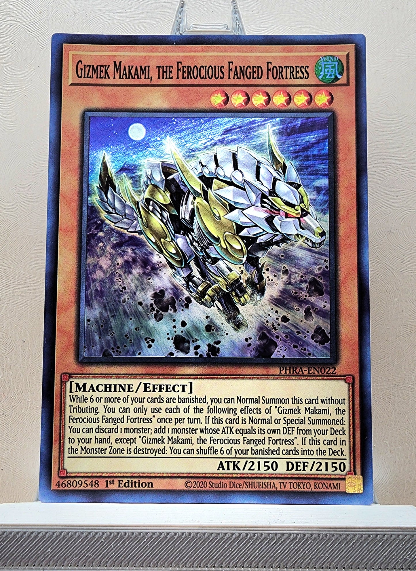 Yugioh! 1x Gizmek Makami, the Ferocious Fanged Fortress (PHRA - Super Rare) 1st Edition