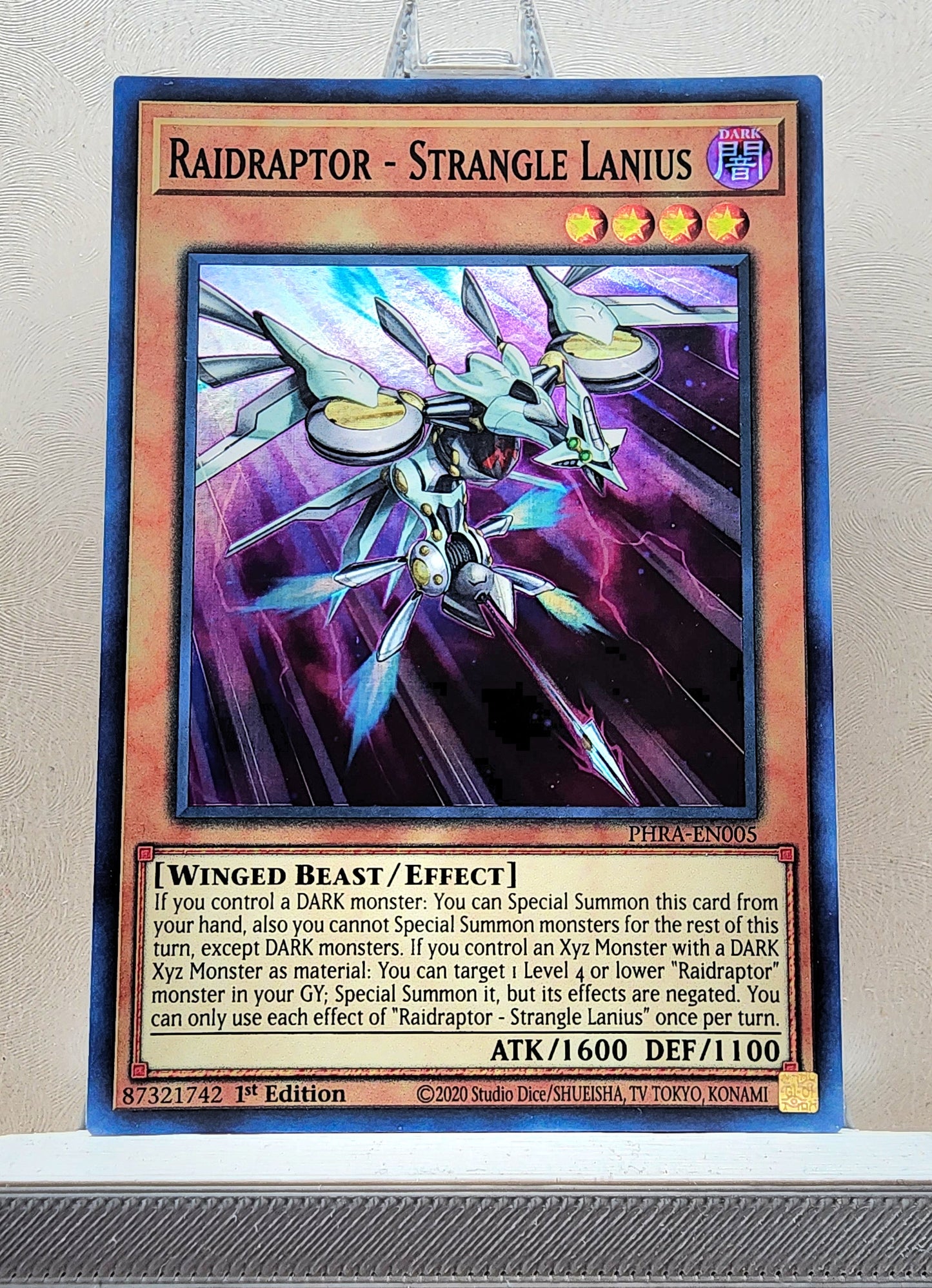 Yugioh! 1x Raidraptor - Strangle Lanius (PHRA - Super Rare) 1st Edition