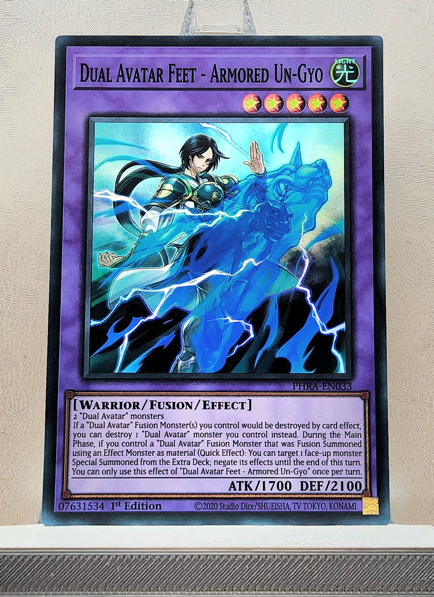 Yugioh! 1x Dual Avatar Feet - Armored Un-Gyo (PHRA - Super Rare) 1st Edition