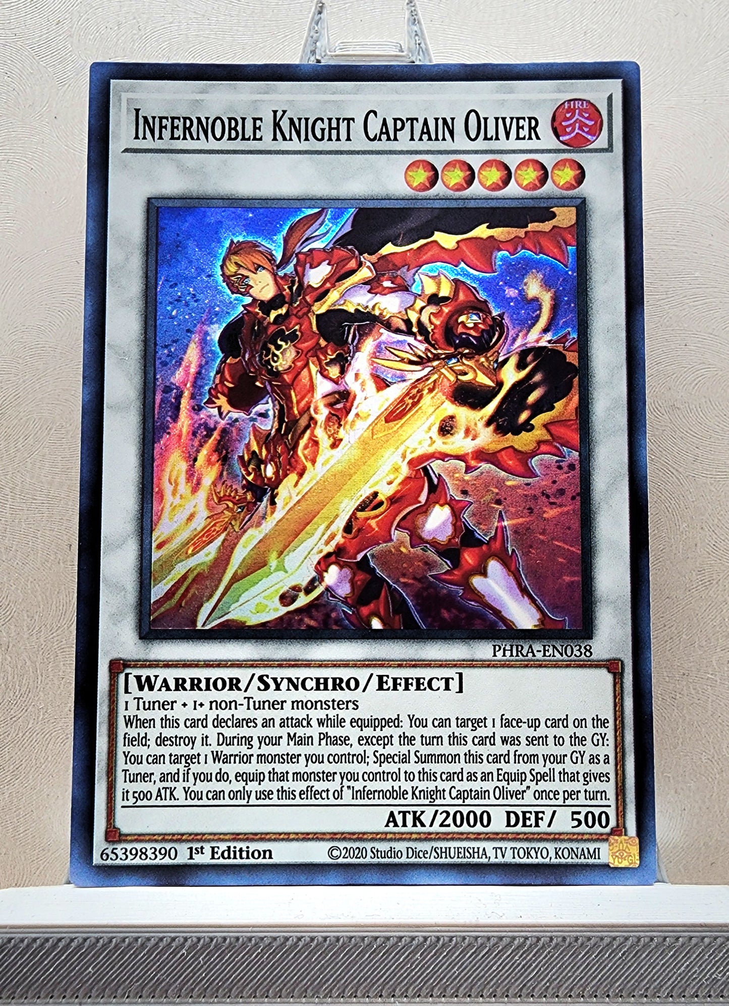Yugioh! 1x Infernoble Knight Captain Oliver (PHRA - Super Rare) 1st Edition