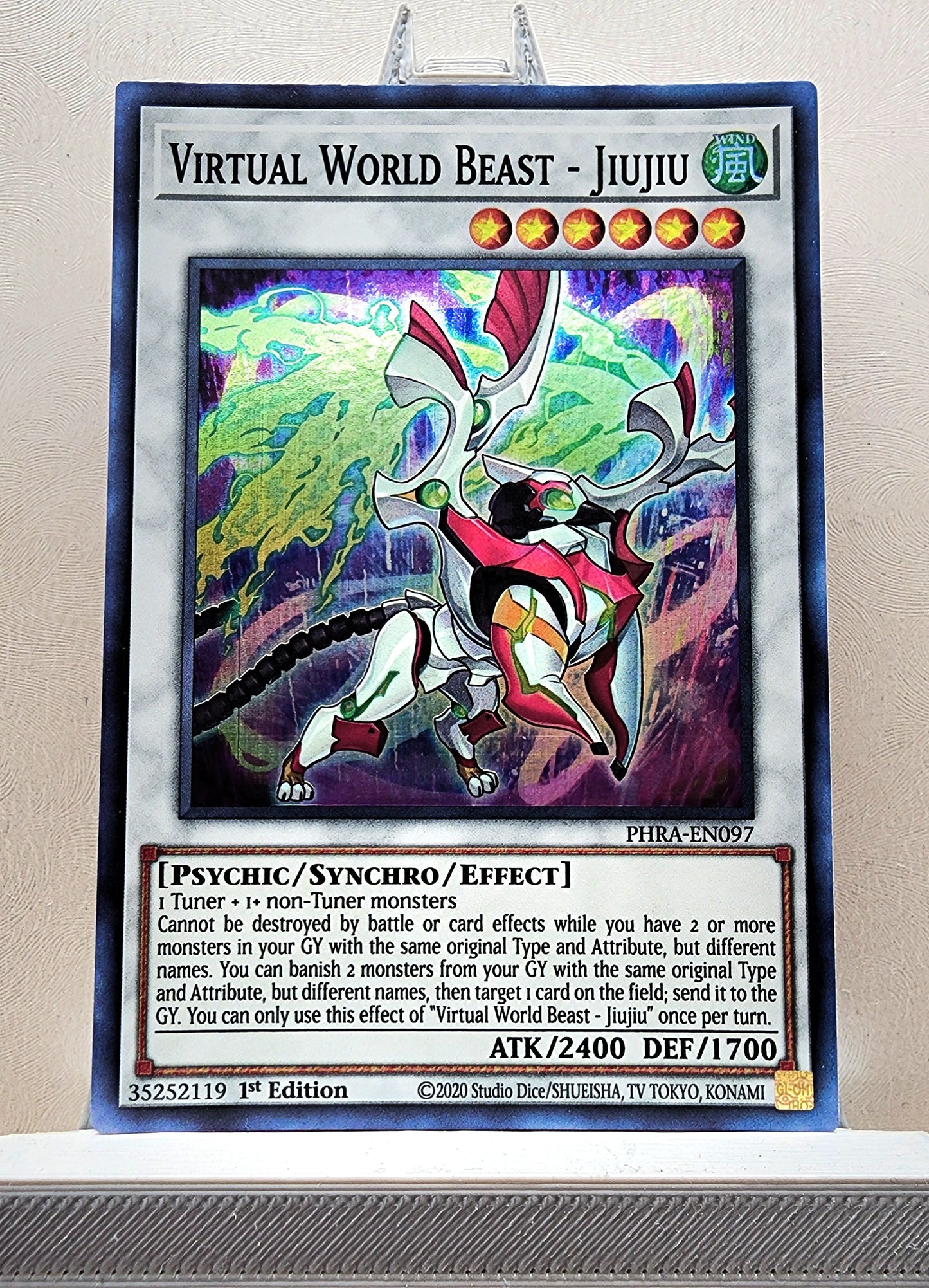 Yugioh! 1x Virtual World Beast - Jiujiu (PHRA - Super Rare) 1st Edition