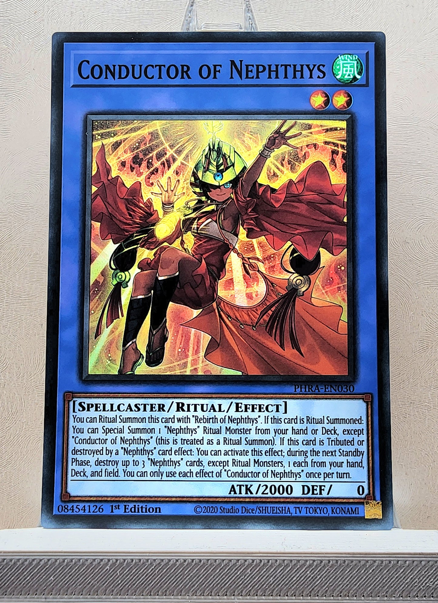 Yugioh! 1x Conductor of Nephthys (PHRA - Super Rare) 1st Edition