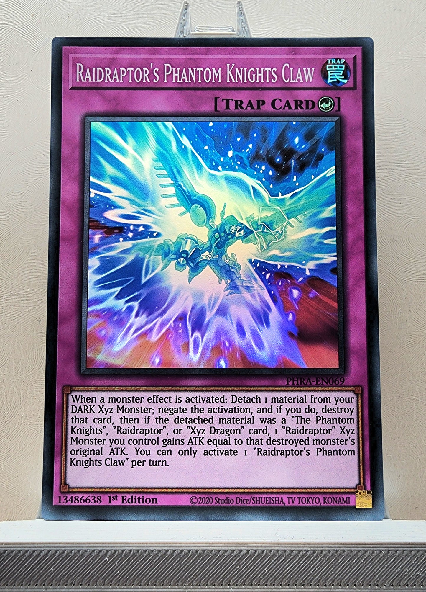 Yugioh! 1x Raidraptor's Phantom Knights Claw (PHRA - Super Rare) 1st Edition