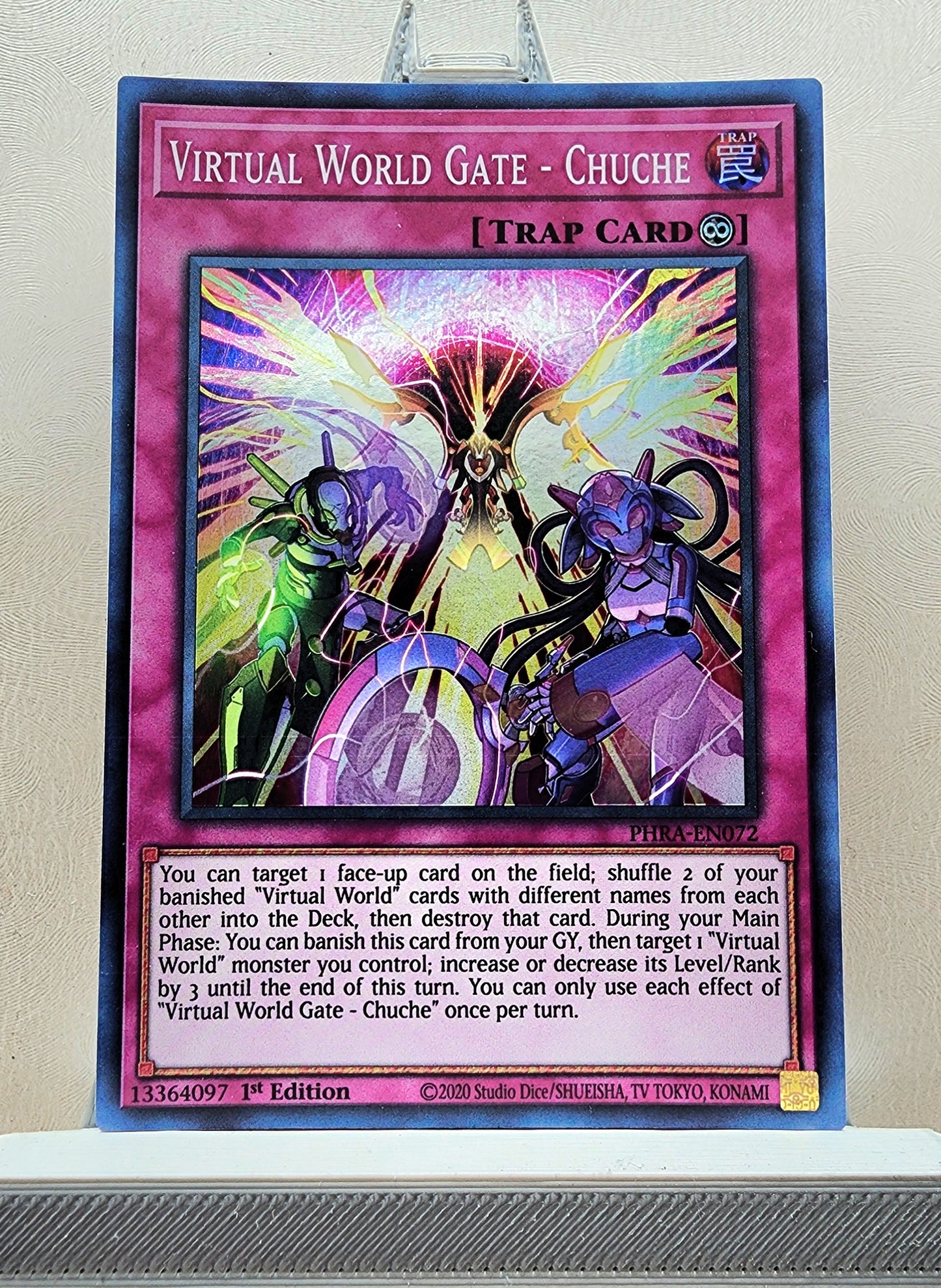 Yugioh! 1x Virtual World Gate - Chuche (PHRA - Super Rare) 1st Edition