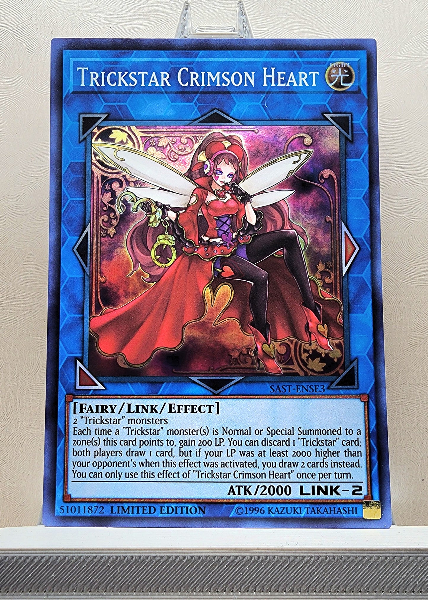Yugioh! 1x Trickstar Crimson Heart (SAST - Super Rare) Limited Edition