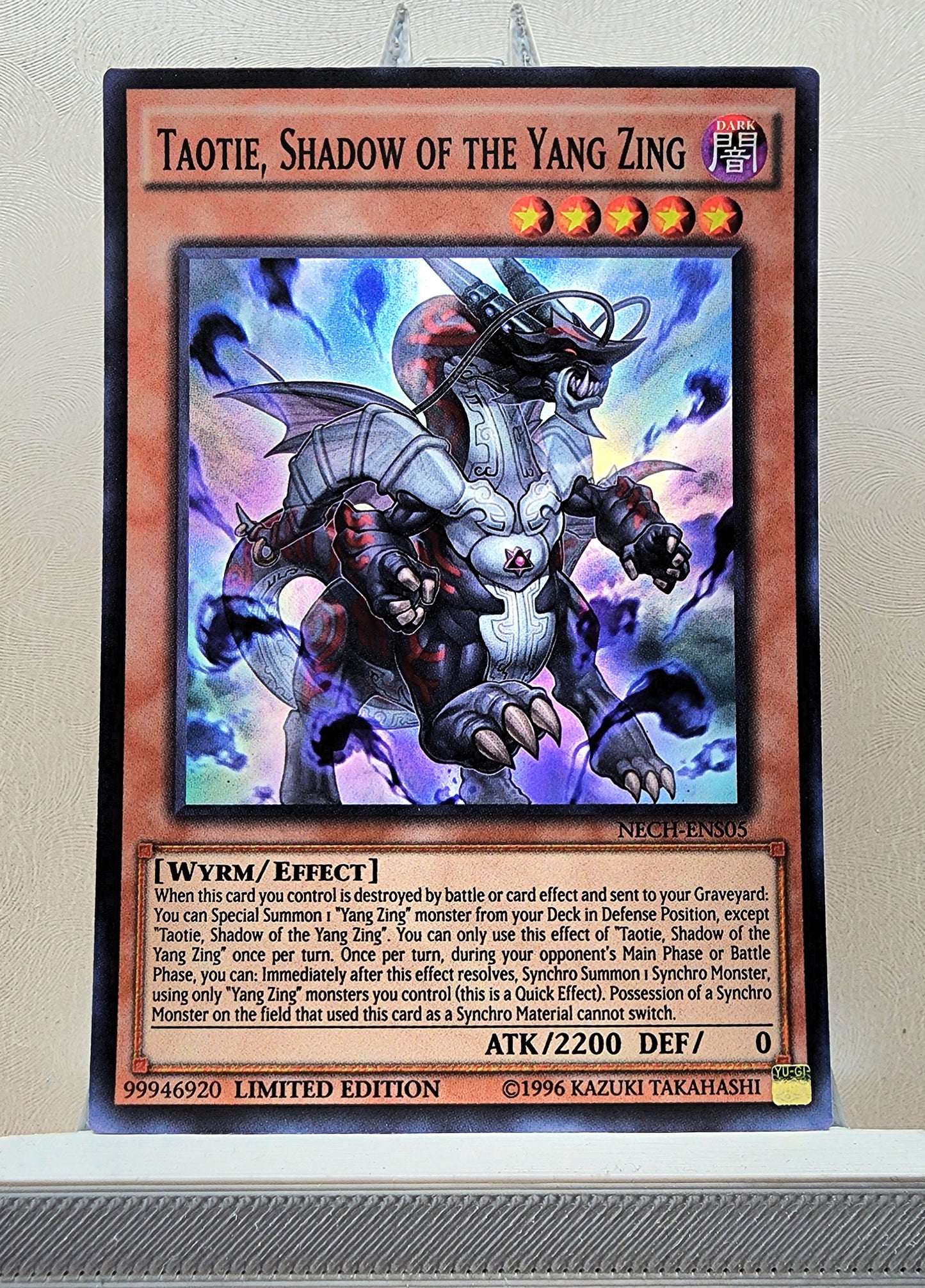 Yugioh! 1x Taotie, Shadow of the Yang Zing (NECH - Super Rare) Limited Edition
