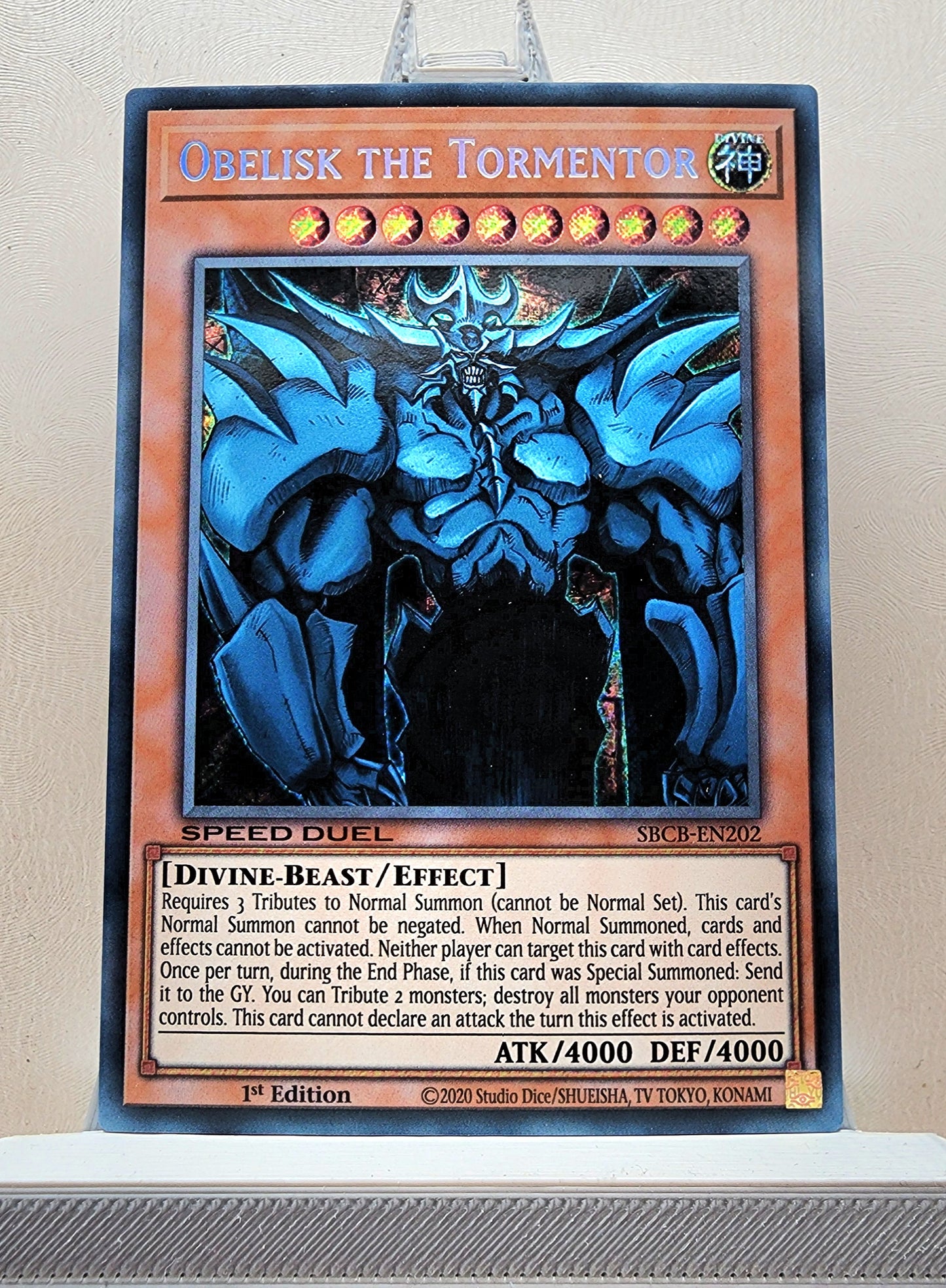 Yugioh! 1x Each Slifer, Obelisk, Ra (SBCB - Secret Rare) 1st Edition