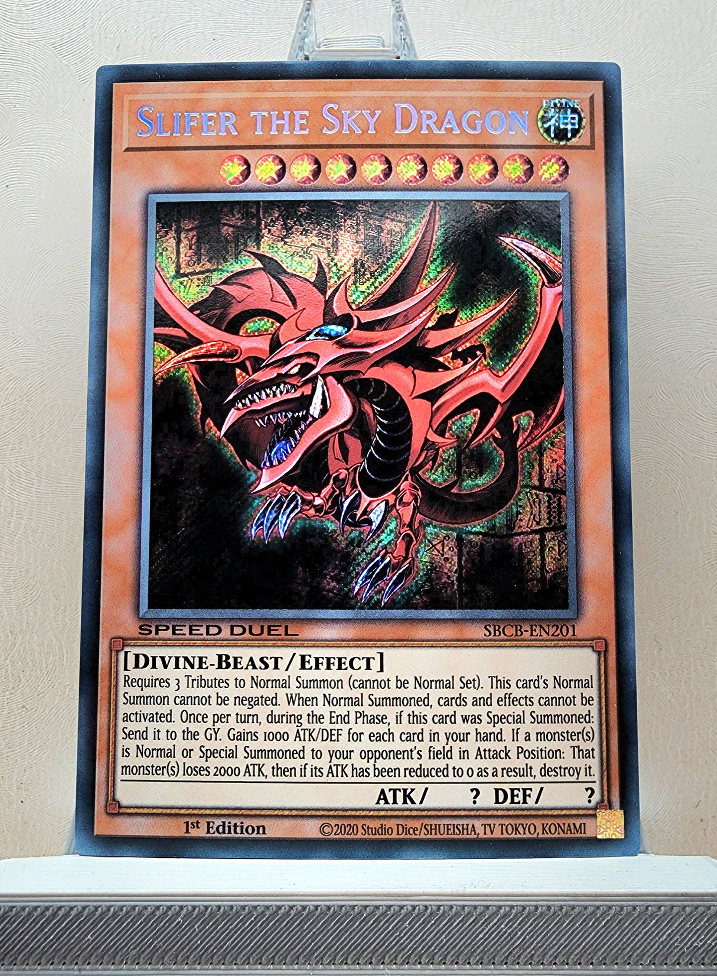 Yugioh! 1x Each Slifer, Obelisk, Ra (SBCB - Secret Rare) 1st Edition