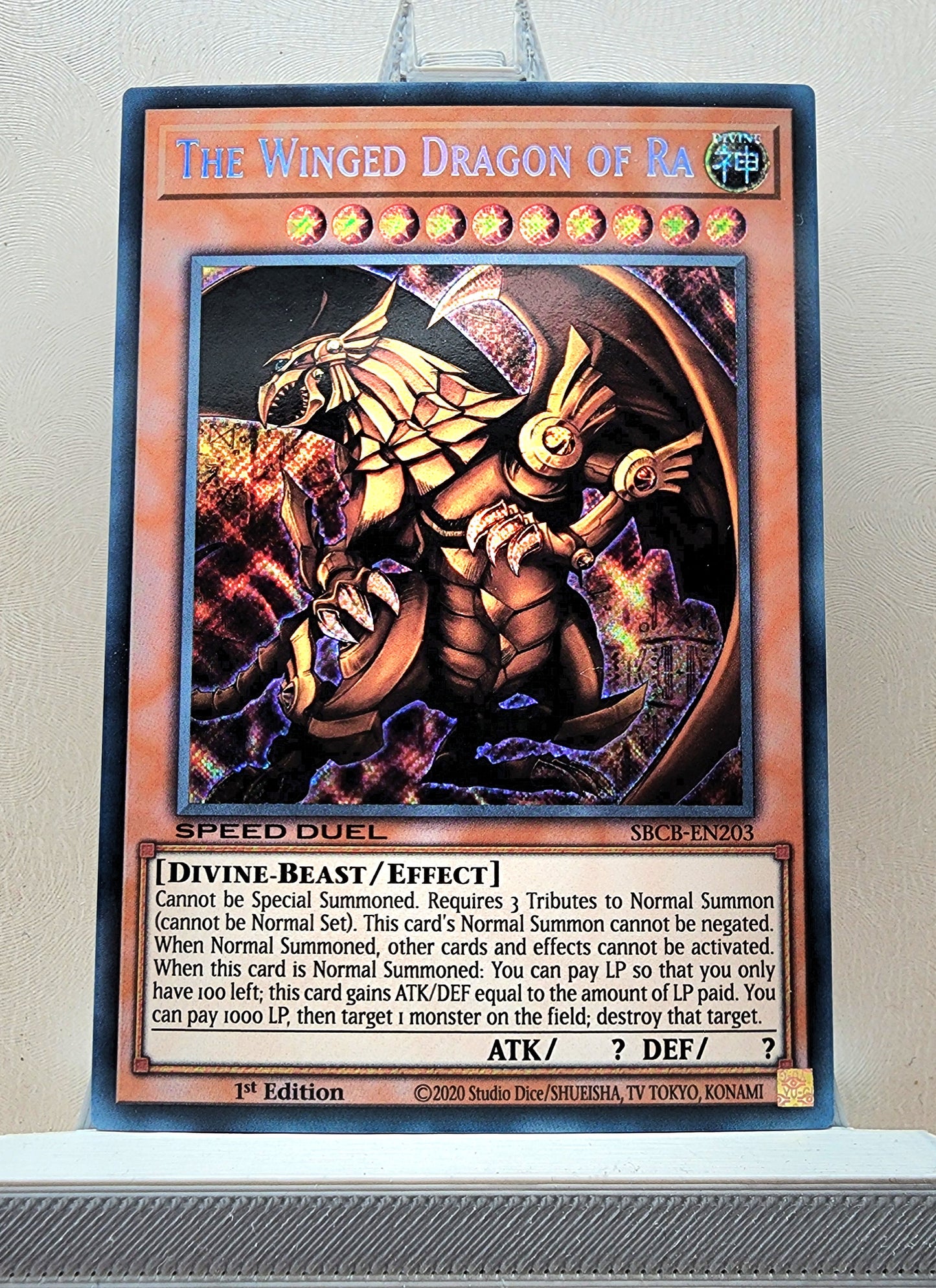 Yugioh! 1x Each Slifer, Obelisk, Ra (SBCB - Secret Rare) 1st Edition