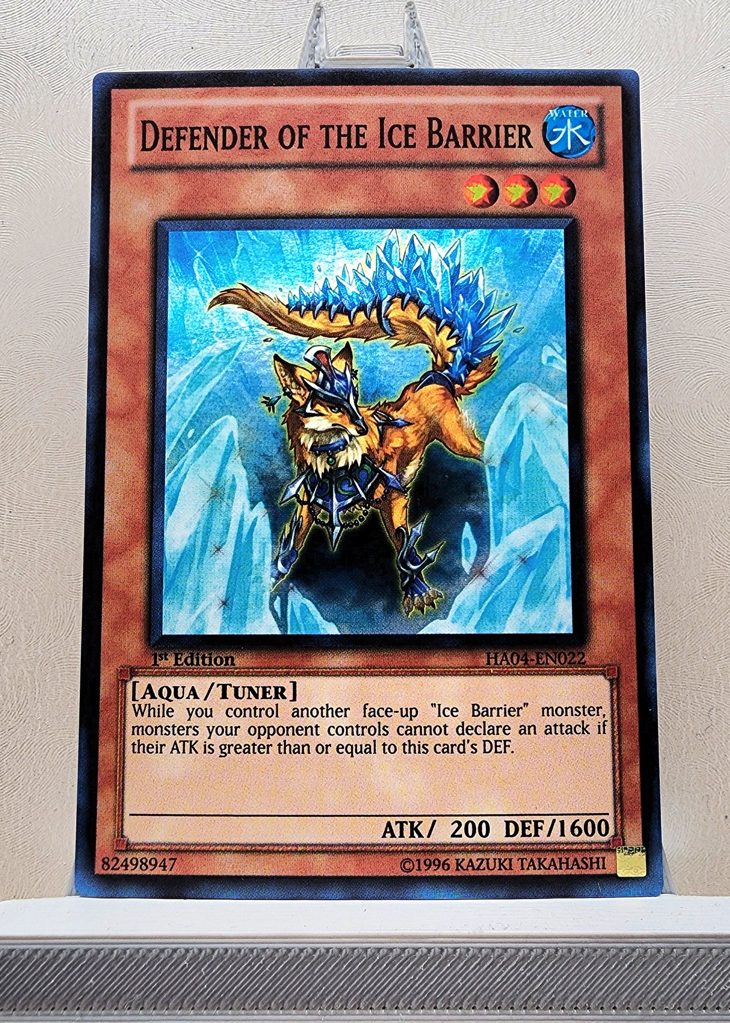 Yugioh! 1x Defender of the Ice Barrier (HA04 - Super Rare) 1st Edition