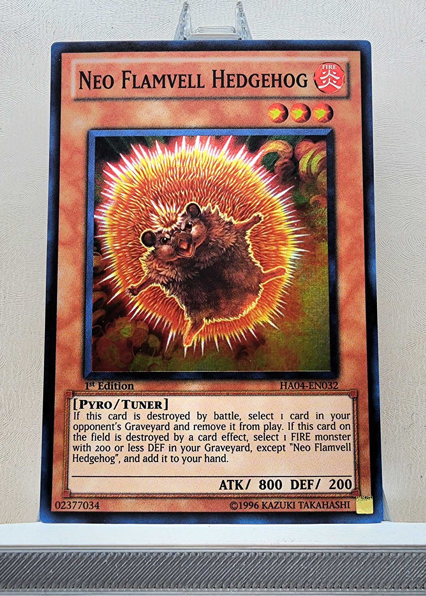Yugioh! 1x Neo Flamvell Hedgehog (HA04 - Super Rare) 1st Edition